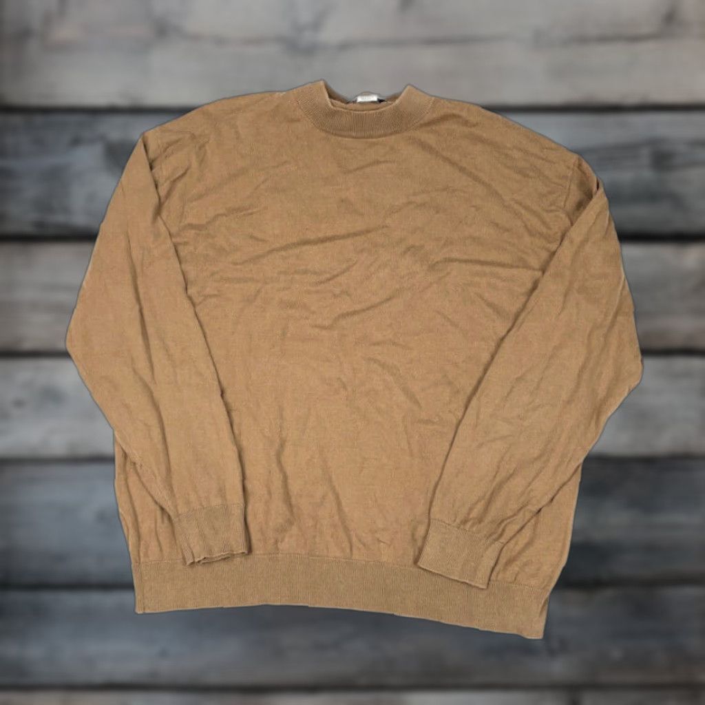 Vintage VINTAGE Portocruz Sweater Mens 2XL Brown Mock Neck Lightweight Knit 80s Canada Made Size US XXL / EU 58 / 5 - 1 Thumbnail