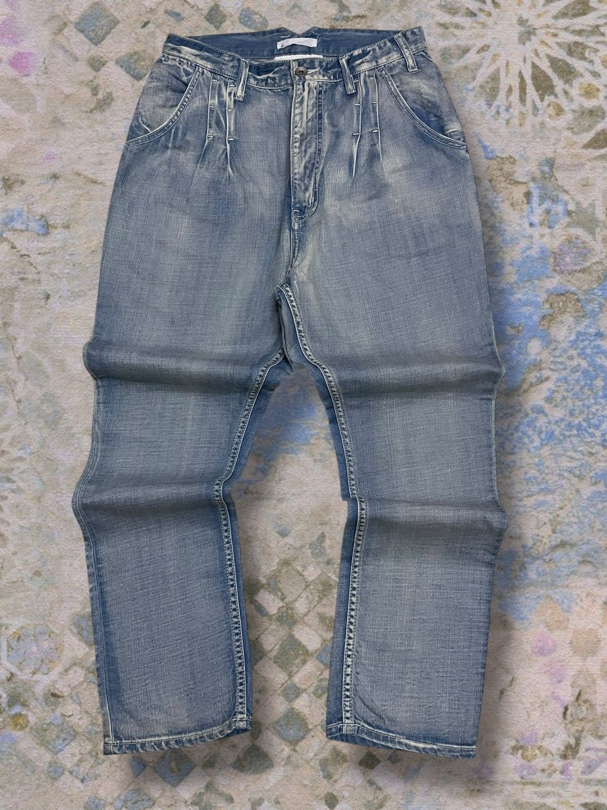Ne-Net Vintage Authentic Designer Issey Miyake Ne-Net Blue Denim Size US 27 - 1 Thumbnail