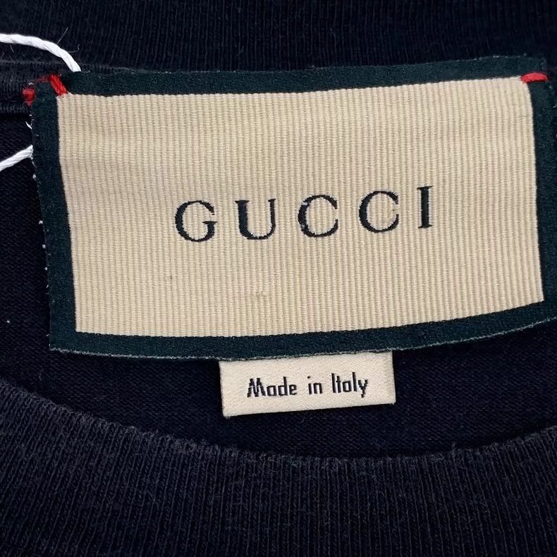 Gucci Gucci Black Logo Printed Short Sleeve TShirt-2506 Size M / US 6-8 / IT 42-44 - 6 Thumbnail
