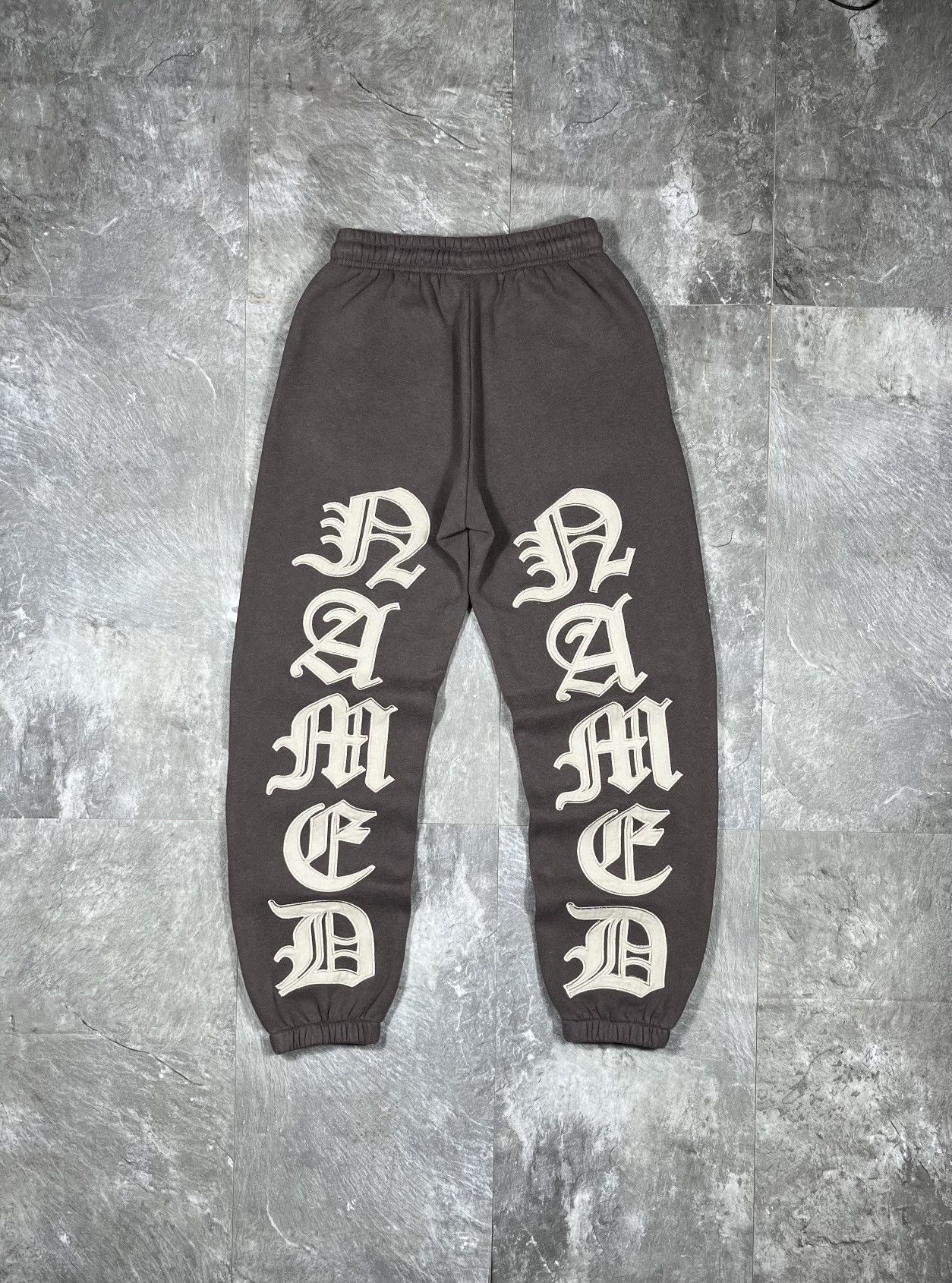 Named Collective Named Collective Mission Brown Baggy Big Logo Sweatpants Size US 28 / EU 44 - 1 Thumbnail