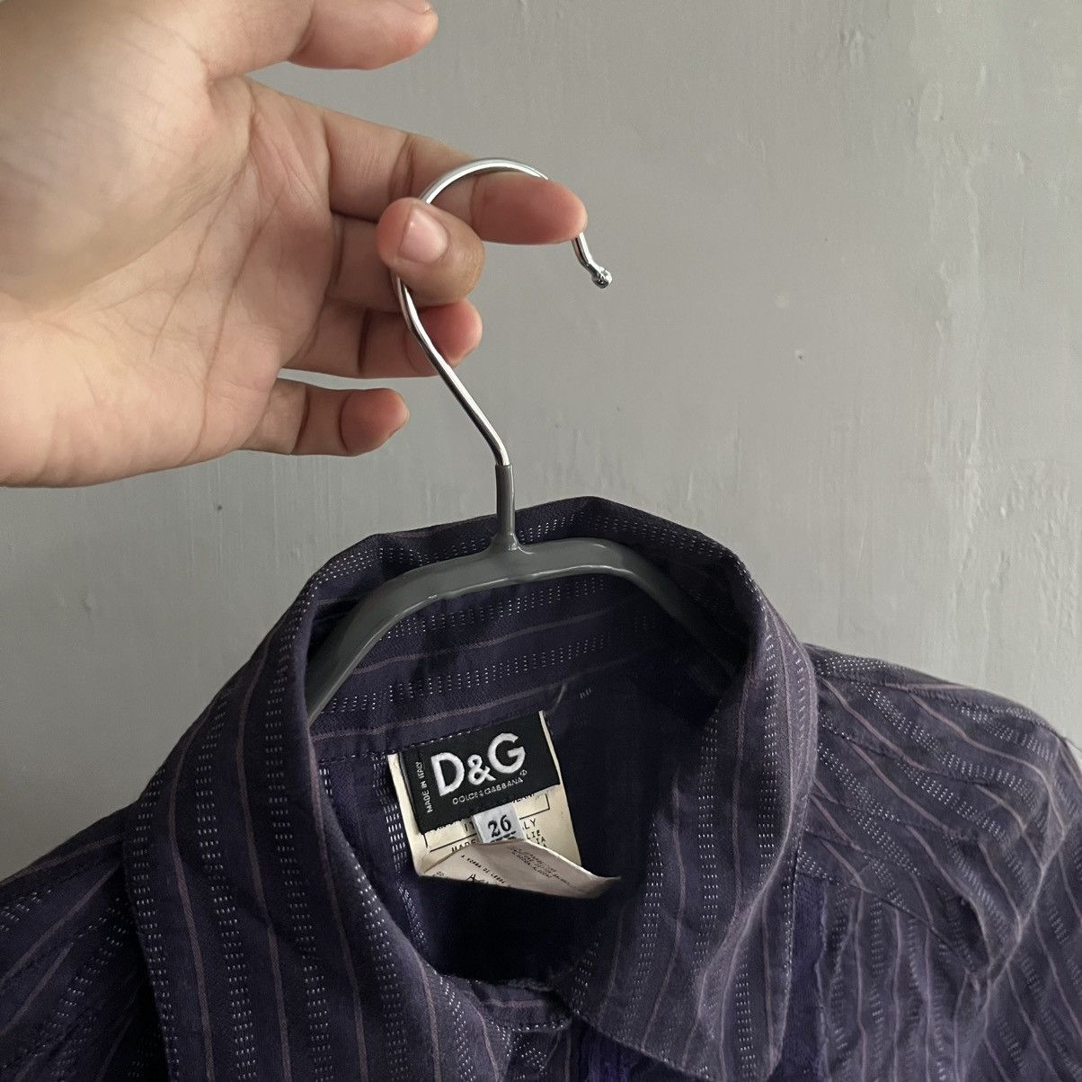 Dolce & Gabbana Dolce & Gabbana Ruflle Laced Stripes Button Up Shirt Size S / US 4 / IT 40 - 4 Thumbnail