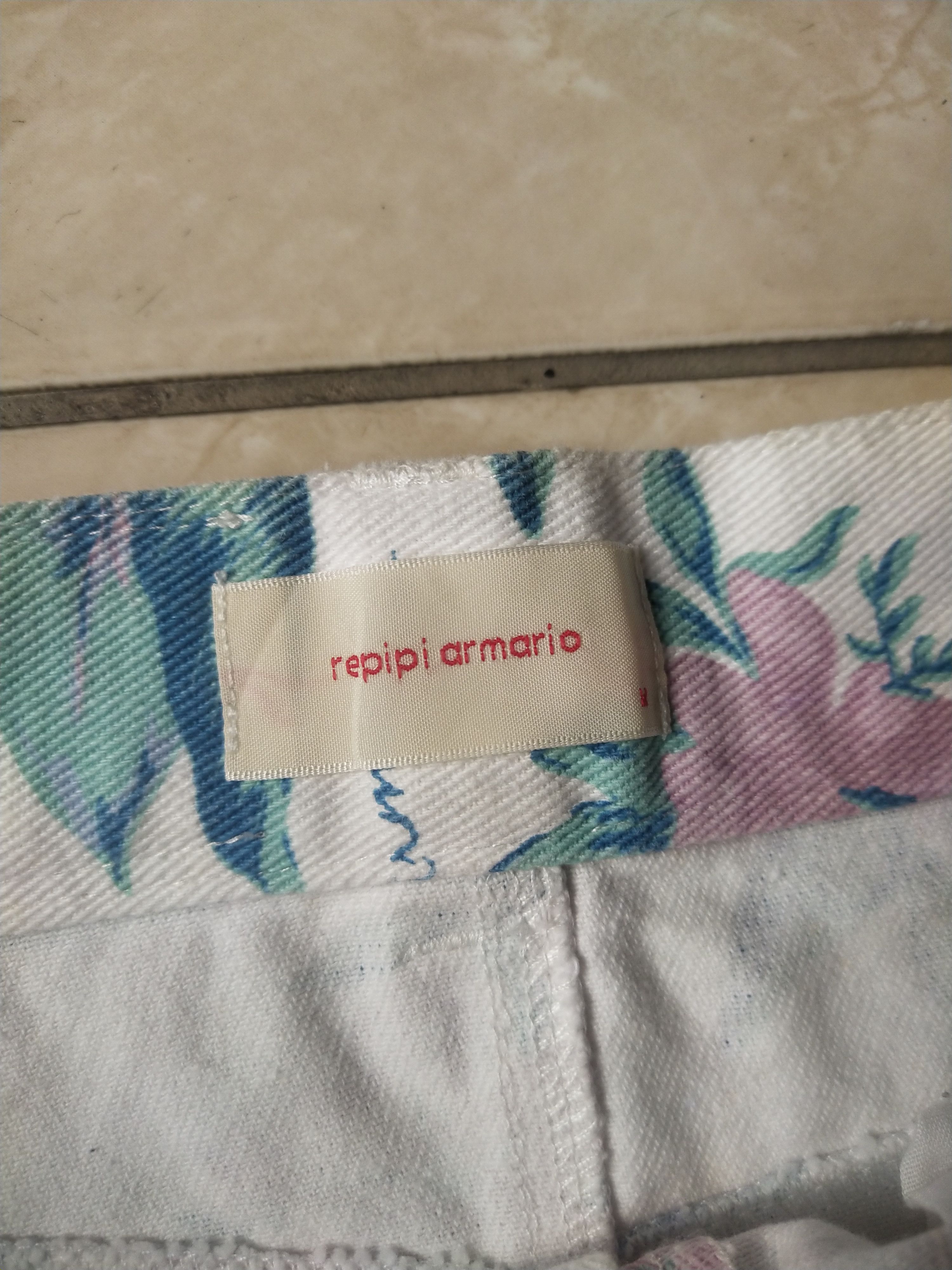 Angel Blue Repipi Armario Floral Print Denim Mini Skirt Y2K/Harajuku Size 29" - 6 Thumbnail