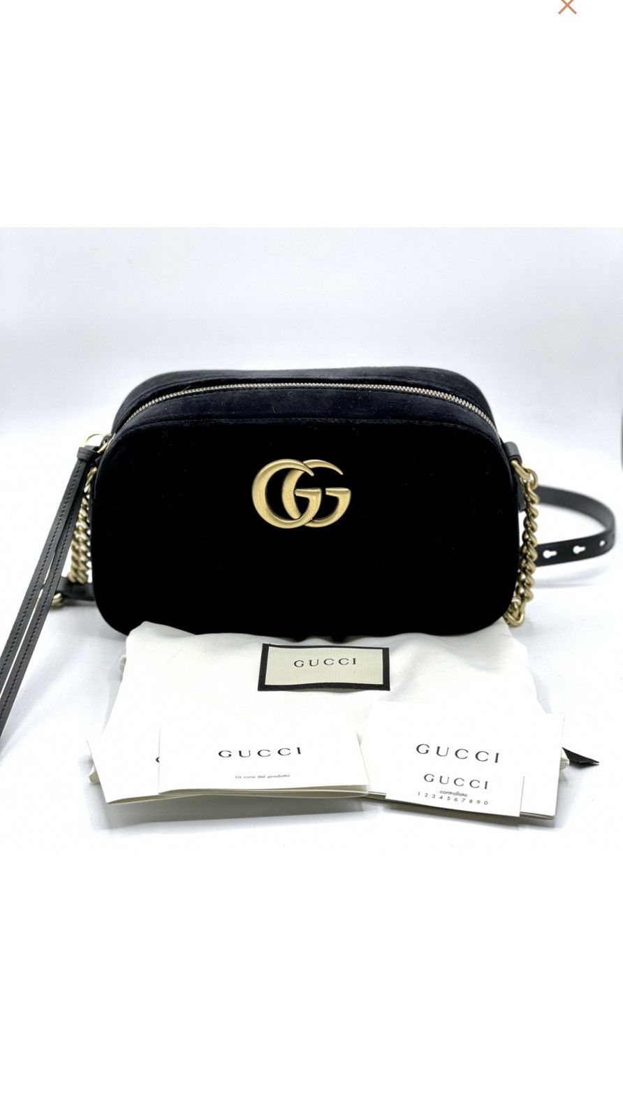Gucci Gucci GG Marmont Bag in Black Velvet Limited Edition Size ONE SIZE - 3 Thumbnail