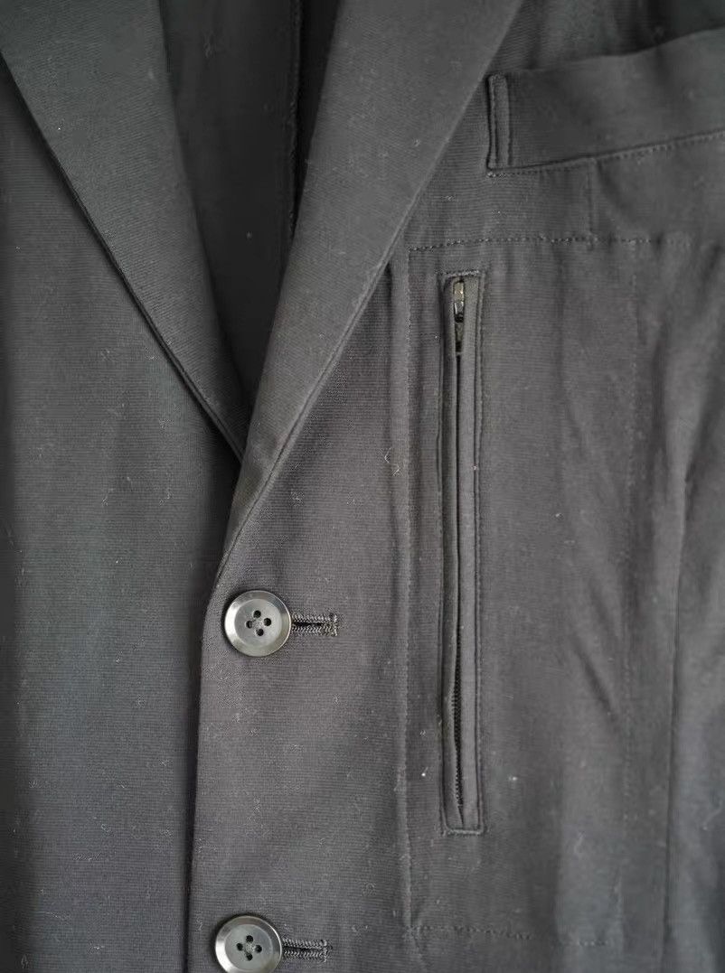 Yohji Yamamoto Yohji Yamamoto 14SS Rain Ripple Asymmetrical Back-Zip Blazer Size 40R - 3 Thumbnail