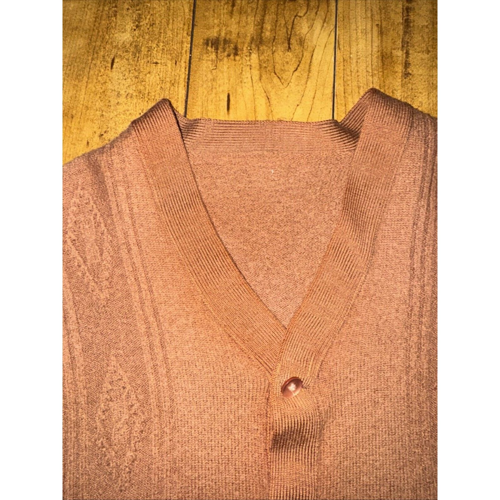 American Apparel × Vintage Women’s Brown Cardigan Sweater Brown 19x23 Medium Size M / US 6-8 / IT 42-44 - 4 Thumbnail
