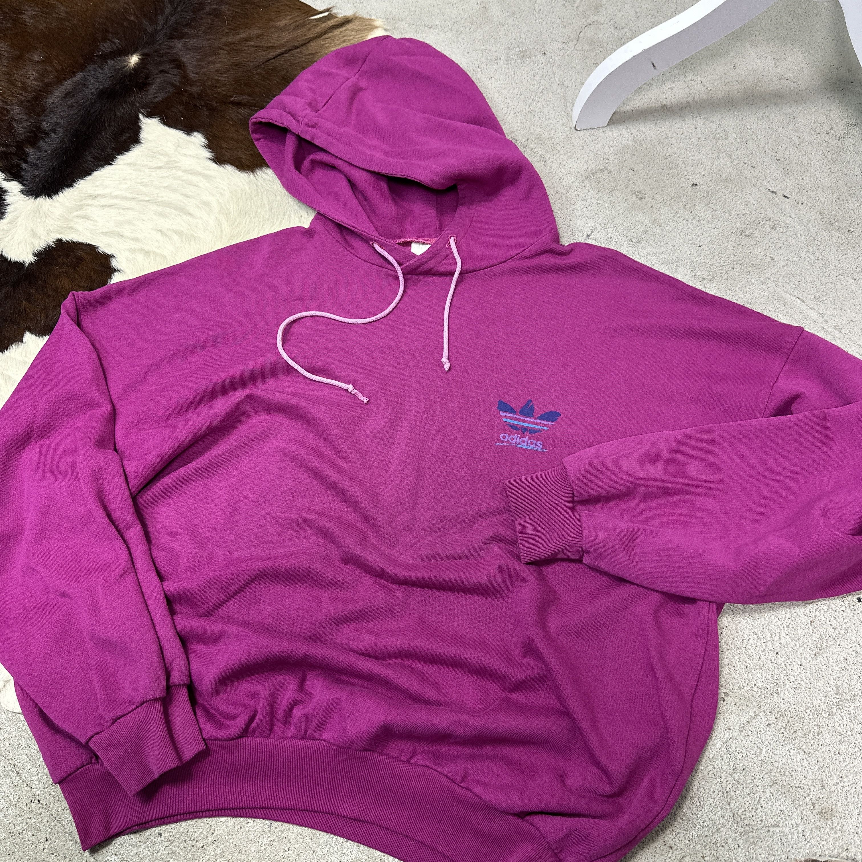 Adidas Vintage Streetwear Skater Old School Adidas Hoodie 80s Size L / US 10 / IT 46 - 5 Thumbnail