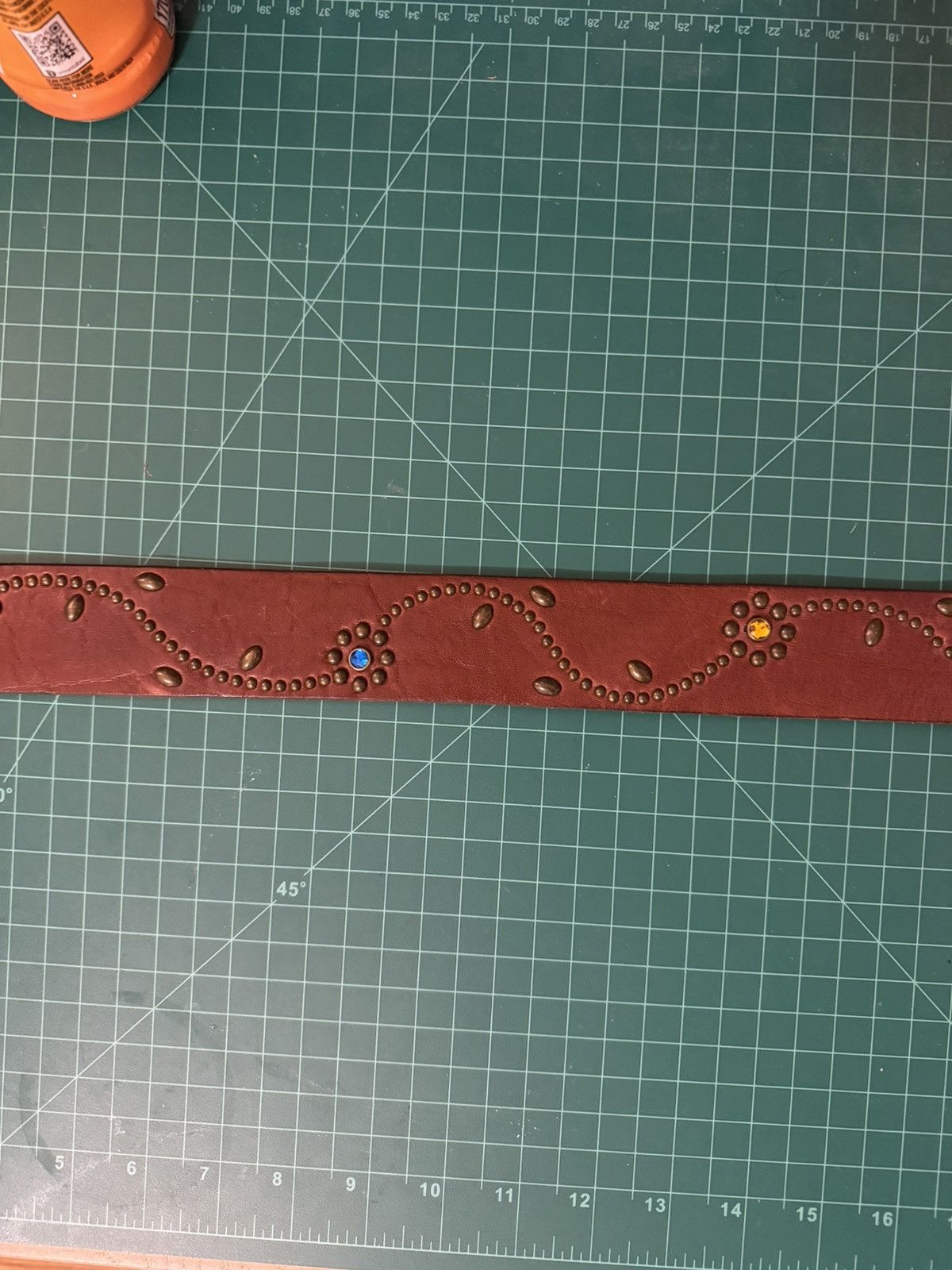 Hollywood Trading Company True Religion Studded Leather Belt Size 34 - 3 Thumbnail