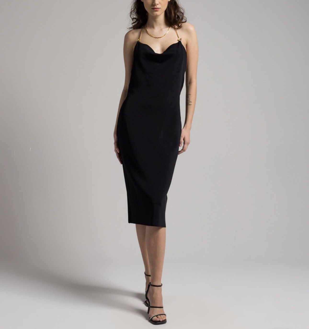 Bottega Veneta Bottega Veneta New chain details black midi dress, size S Size S / US 4 / IT 40 - 1 Thumbnail