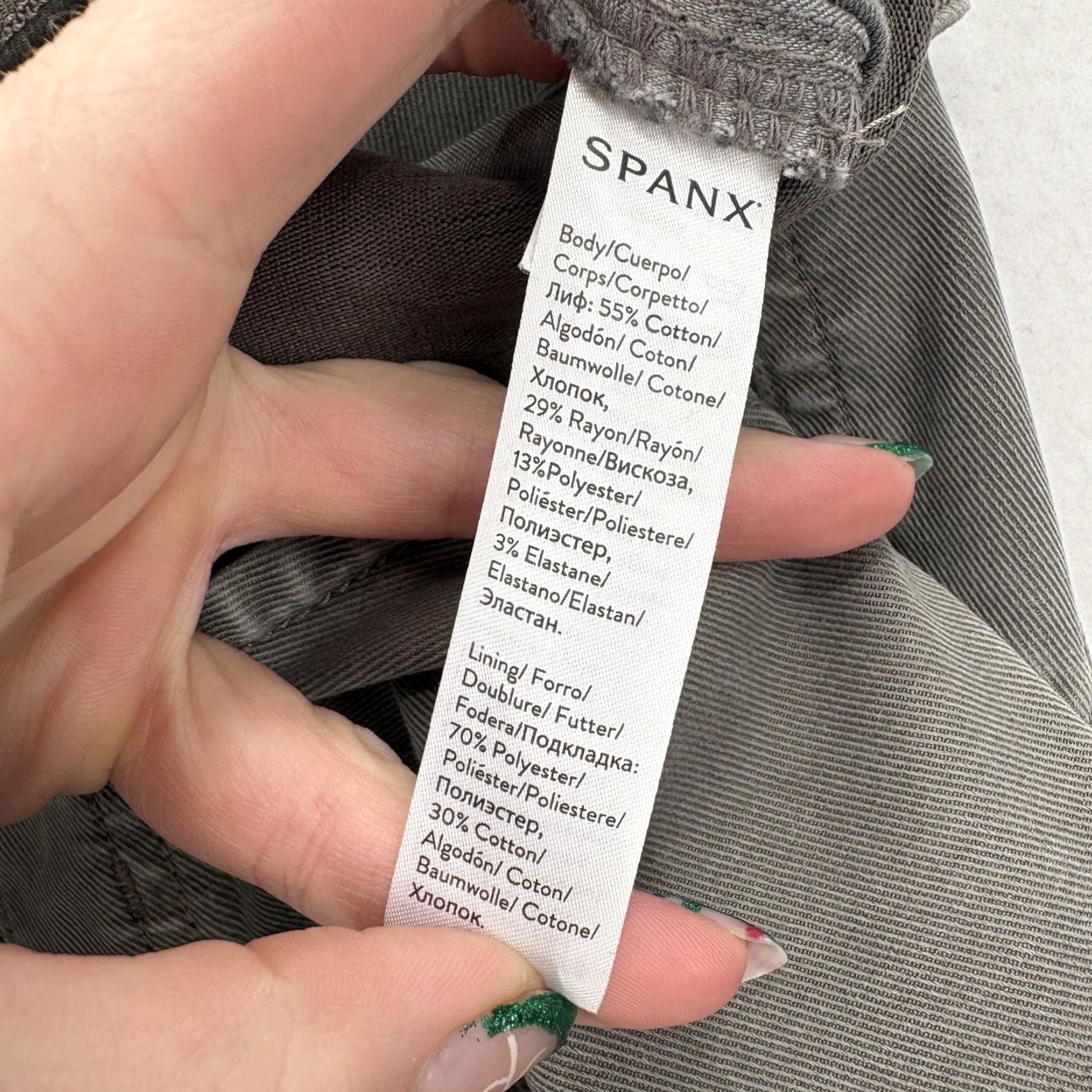 Spanx Spanx Perfect Stretch Twill Ankle Cargo Pants Womens Large Sage Green Pull On Pants Size 36" / US 14 / IT 50 - 6 Thumbnail