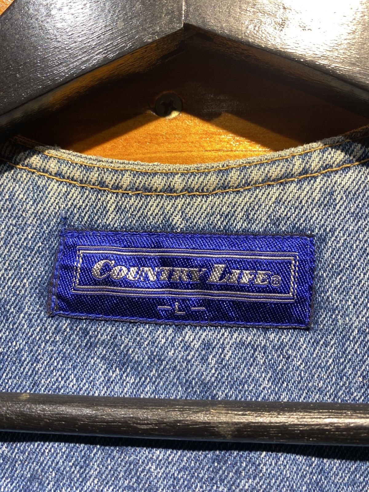 Vintage Vintage Country Life Blue Denim Utility Vest Workwear Style Size US L / EU 52-54 / 3 - 10 Thumbnail