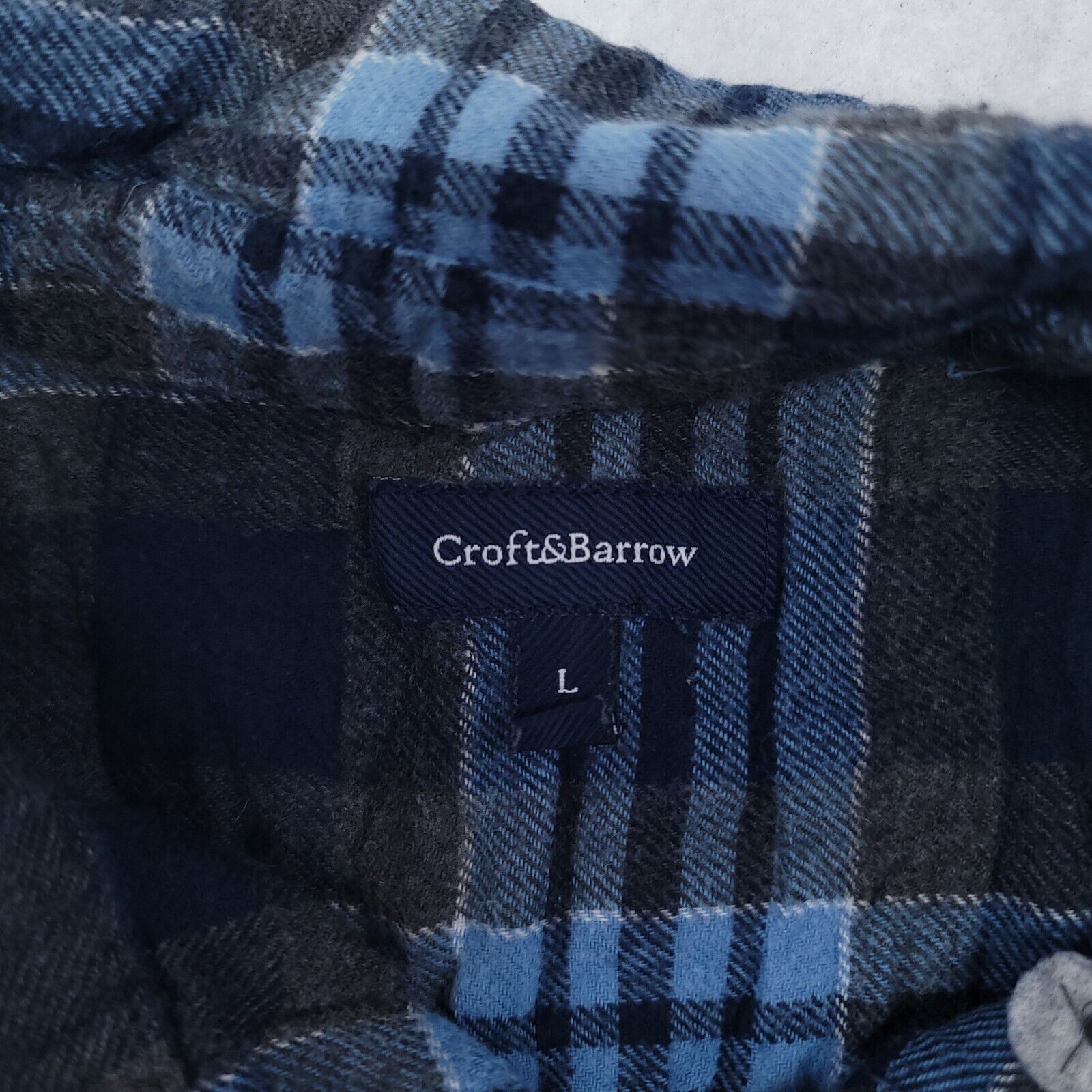 Croft & Barrow Croft & Barrow Tartan Flannel Shirt Mens Size L Blue Gray Size US L / EU 52-54 / 3 - 3 Thumbnail
