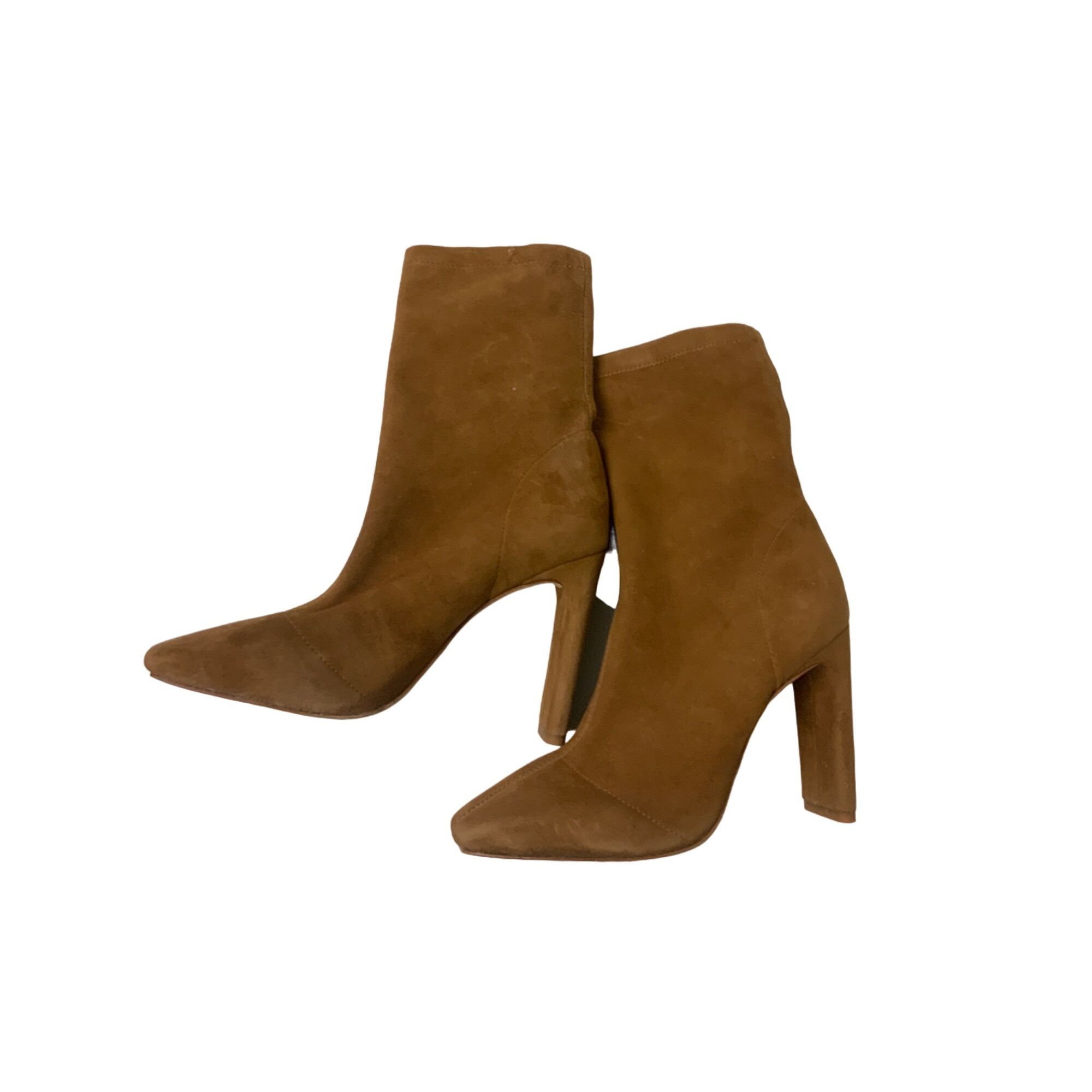 REVOLVE Raye Luxe Taupe Suede High Heel Vista Ankle Boots Size US 7 / IT 37 - 10 Thumbnail