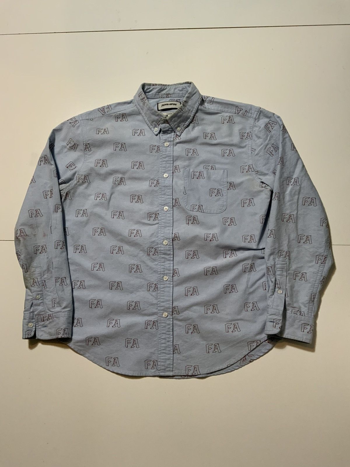 Fucking Awesome Fuc**ing Awesome FA Oxford Blue Button Down L/S 18SS Shirt Size US L / EU 52-54 / 3 - 1 Thumbnail