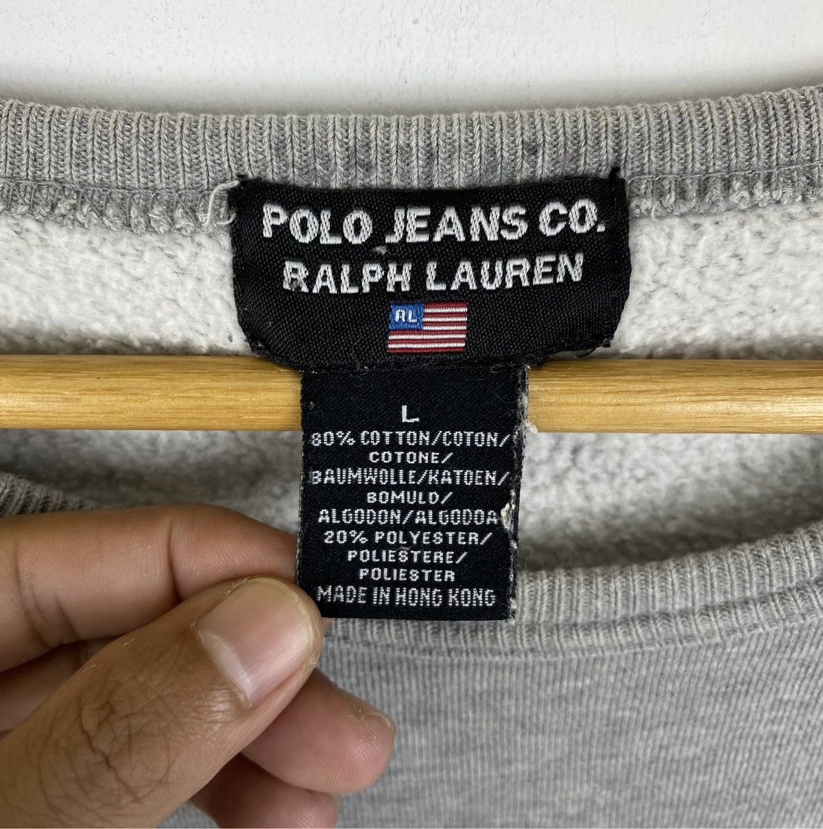 Polo Ralph Lauren × Vintage Vintage POLO JEANS COMPANY Big Logo Sweatshirt Pullover Size US L / EU 52-54 / 3 - 5 Thumbnail