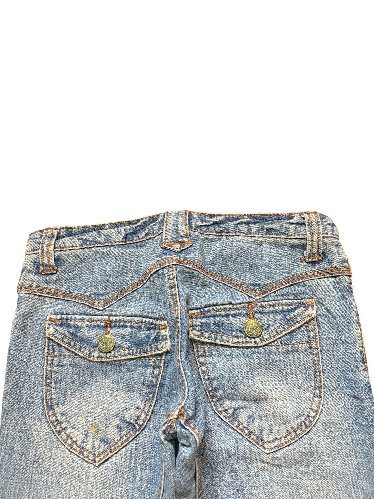 Diesel Vintage Japanese Brand Distress Low Rise Flare Jeans Size 29" - 4 Thumbnail