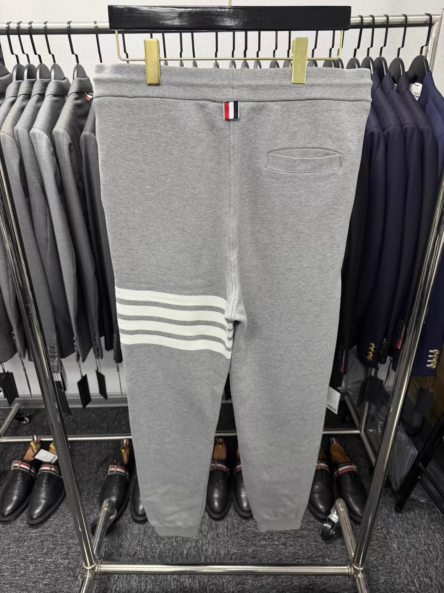 Thom Browne Thom Browne Men's 4-Bar Track Pants Light Gray Size 3 Size US 34 / EU 50 - 2 Thumbnail