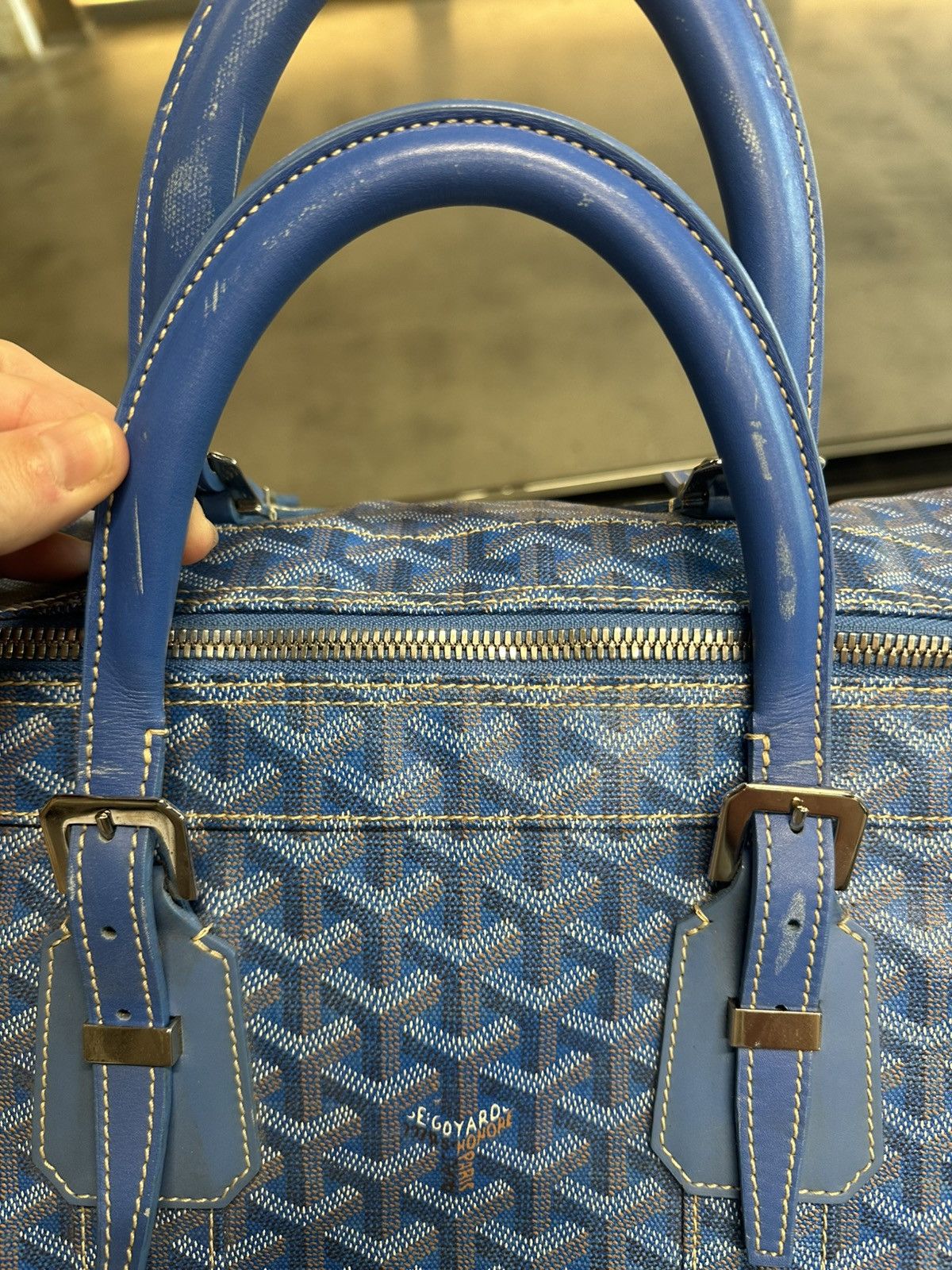 Goyard Goyard Croisiere 40 Duffle Bag Blue Size ONE SIZE - 6 Thumbnail