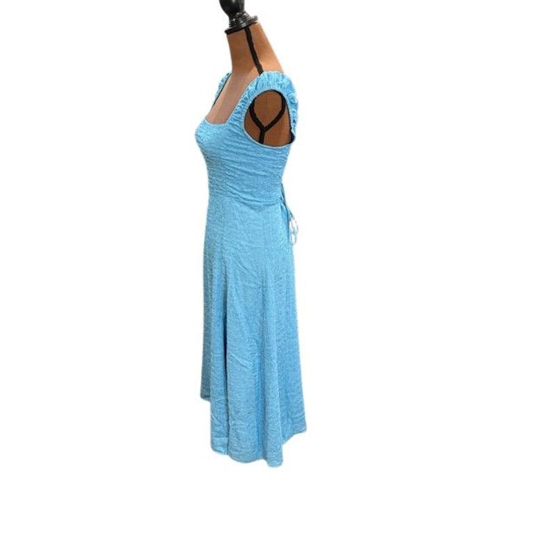ASTR The Label ASTR the Label Crinkle Shoulder Midi Dress – Size Small 💙 Size S / US 4 / IT 40 - 4 Thumbnail