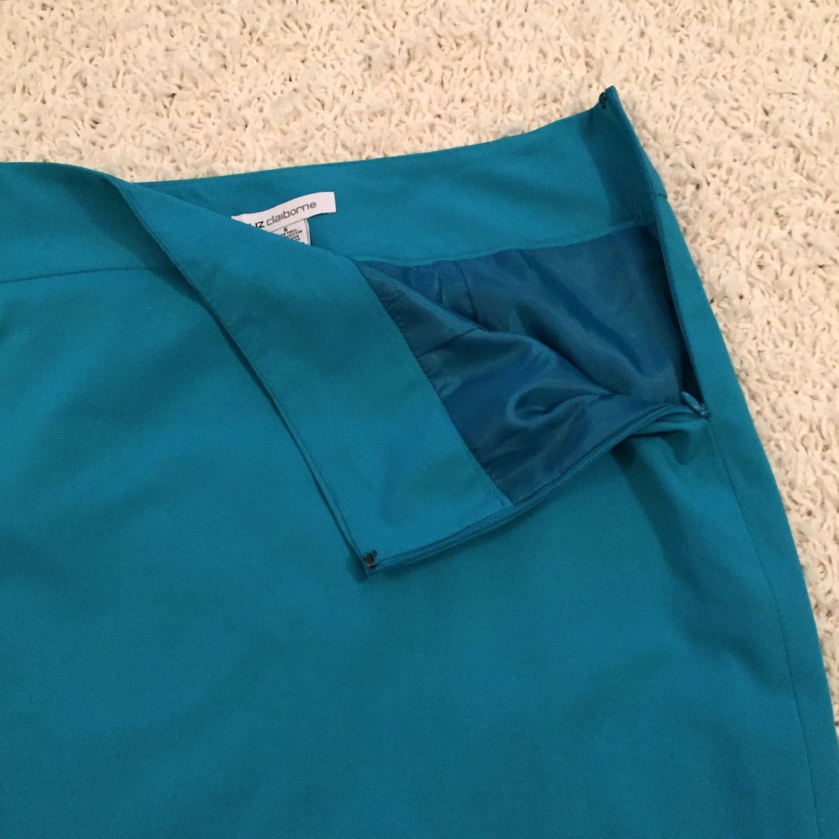 Liz Claiborne Liz Claiborne Skirt Knee Length Blue Pencil Lined Zip Size 6 Women Business Size 28" / US 6 / IT 42 - 5 Thumbnail