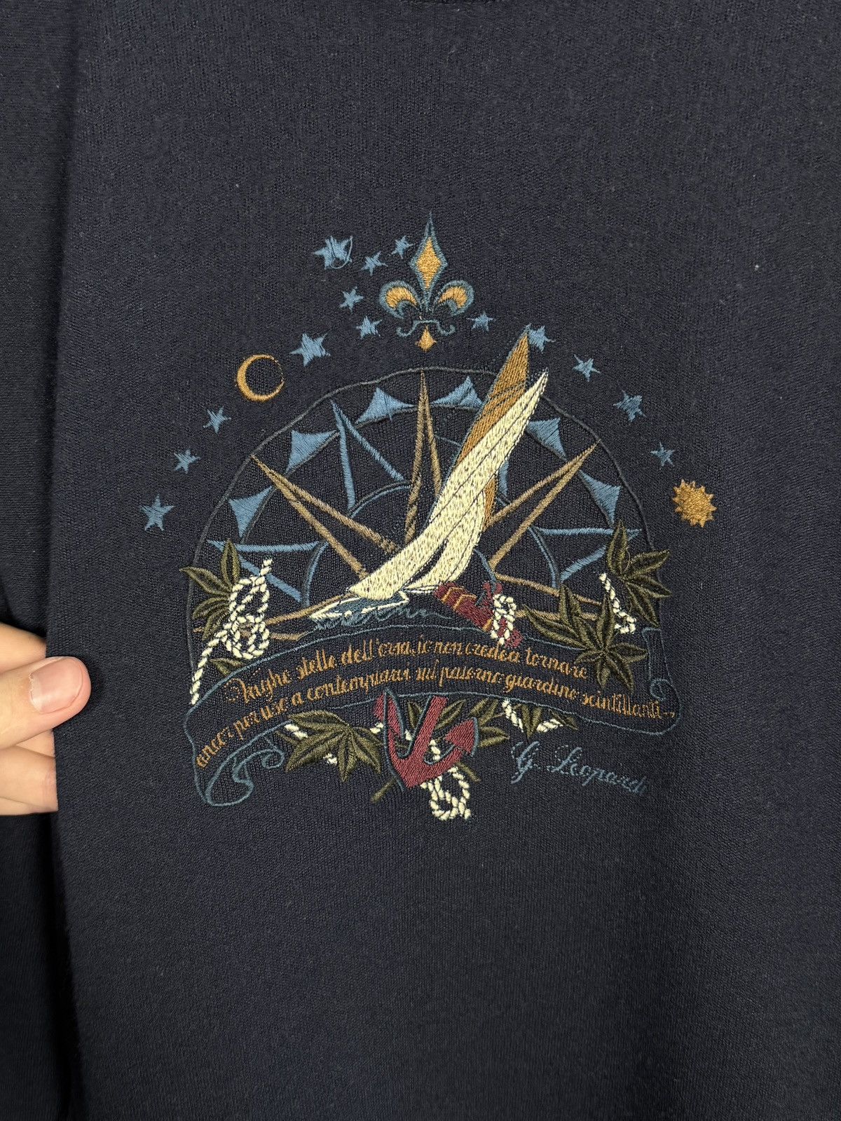 Paul & Shark Paul Shark Nautical Wool Sweater Compass Anchor Embroidery Size US L / EU 52-54 / 3 - 6 Thumbnail