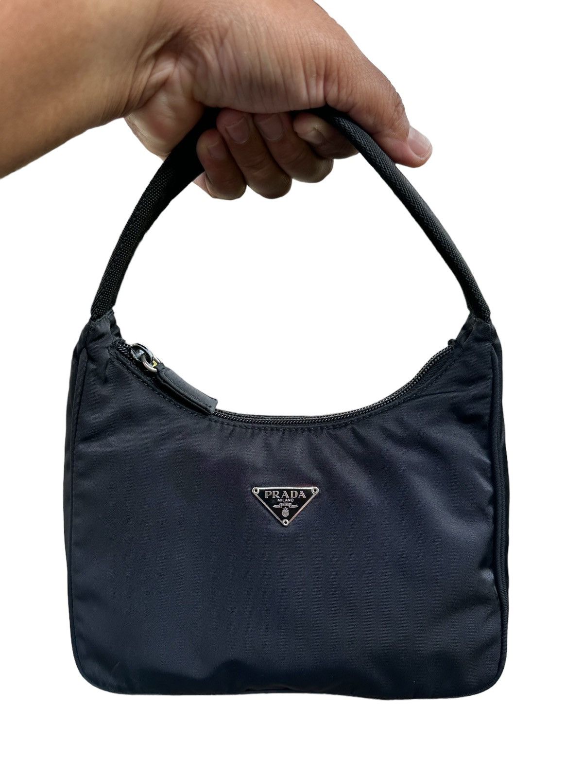 Prada AUTHENTIC PRADA MINI BLACK NYLON HOBO BAG Size ONE SIZE - 11 Thumbnail