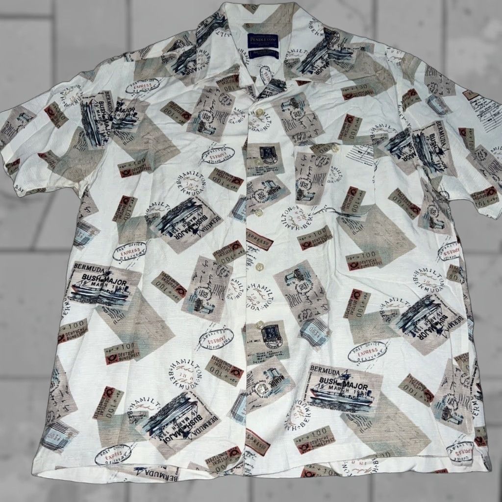 Pendleton VINTAGE Pendleton Men’s Short Sleeve Button-Down Shirt Biscayne Beige Size L Casual Size US L / EU 52-54 / 3 - 1 Thumbnail