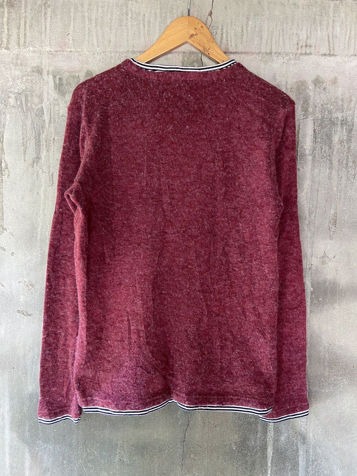 Japanese Brand DOUBLE LAYER STYLE ANOTHER SIDE SQUARE KNIT STRIPED Size US M / EU 48-50 / 2 - 11 Thumbnail
