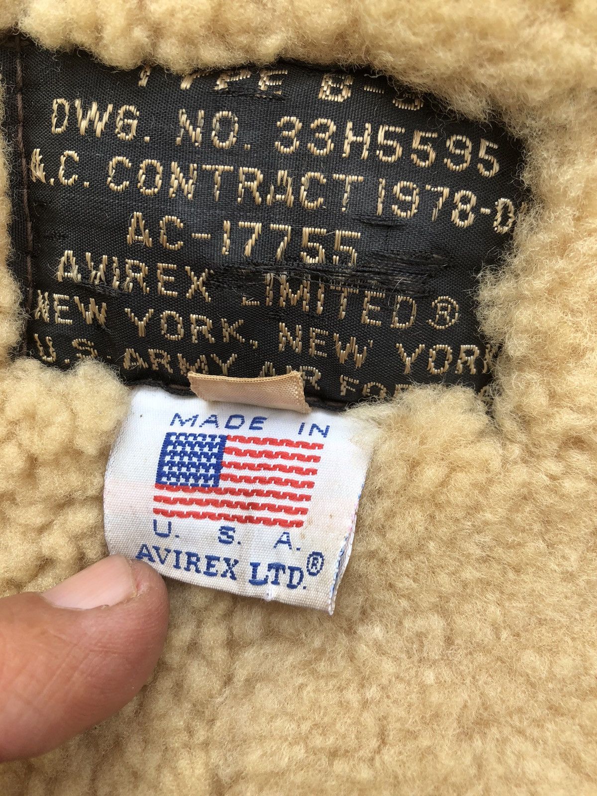 Avirex × Vintage Vintage B3 shearling sheepskin leather jacket avirex usa Size US M / EU 48-50 / 2 - 5 Thumbnail