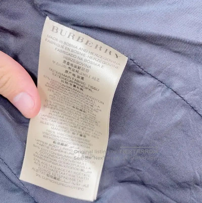 Burberry Burberry Women's Blue Cotton Trench Coat. Size XS / US 0-2 / IT 36-38 - 4 Thumbnail