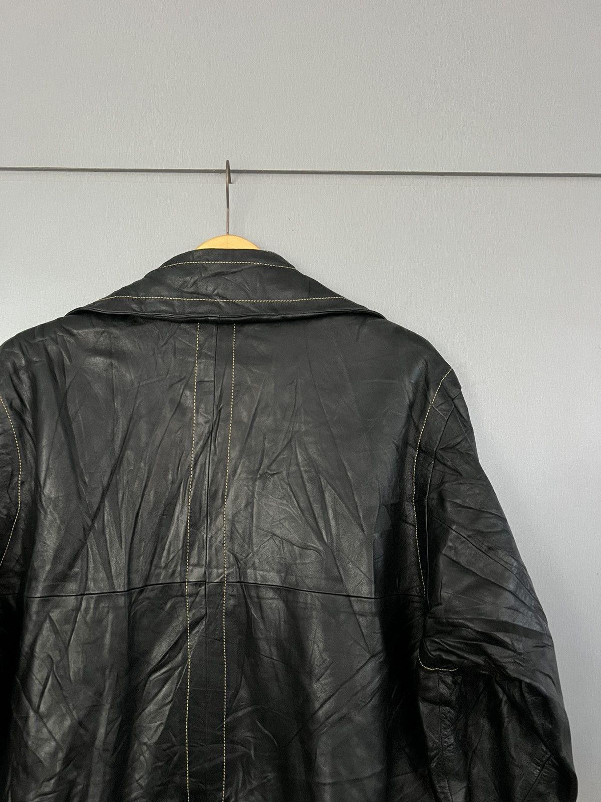 Yves Saint Laurent YSL Rive Gauche by Hedi Slimane Stitched Leather jacket Size US XL / EU 56 / 4 - 7 Thumbnail