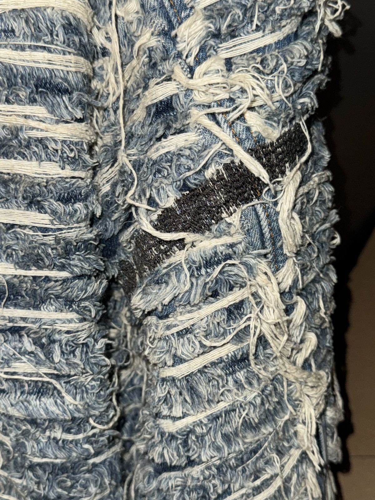 1017 ALYX 9SM × Blackmeans Alyx Blackmeans ripped disstressed denim jacket Size US XL / EU 56 / 4 - 6 Thumbnail