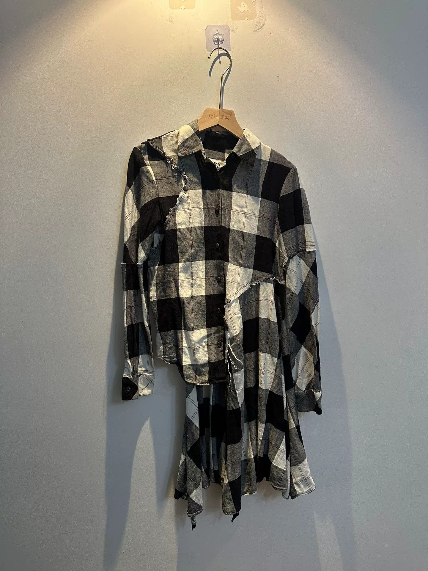 MM6 Maison Margiela MM6 Asymmetrical Check Shirt Size S / US 4 / IT 40 - 1 Thumbnail