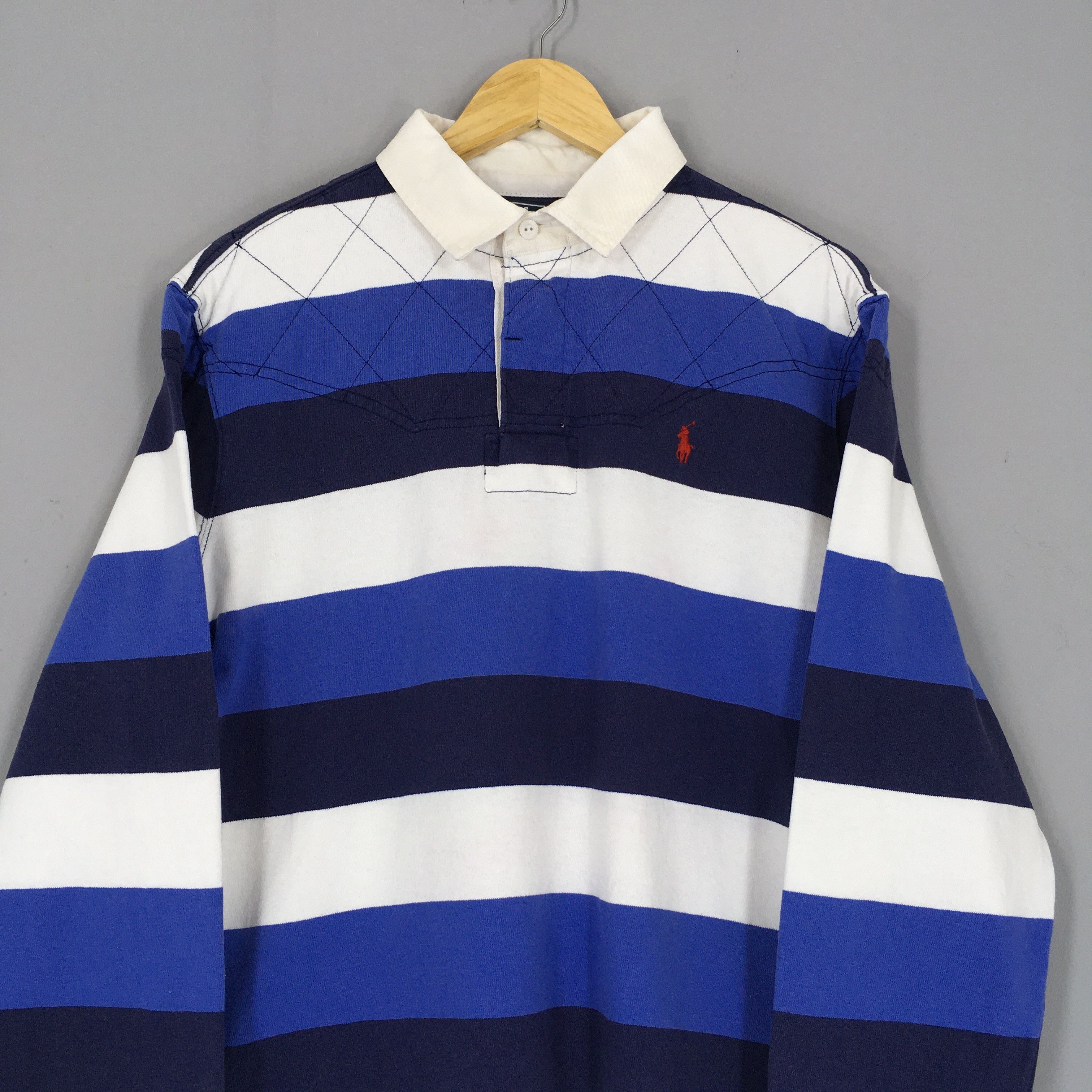 Polo Ralph Lauren × Rugby Ralph Lauren Vintage 90s Polo Ralph Lauren Rugby Shirt Large Size US L / EU 52-54 / 3 - 2 Thumbnail