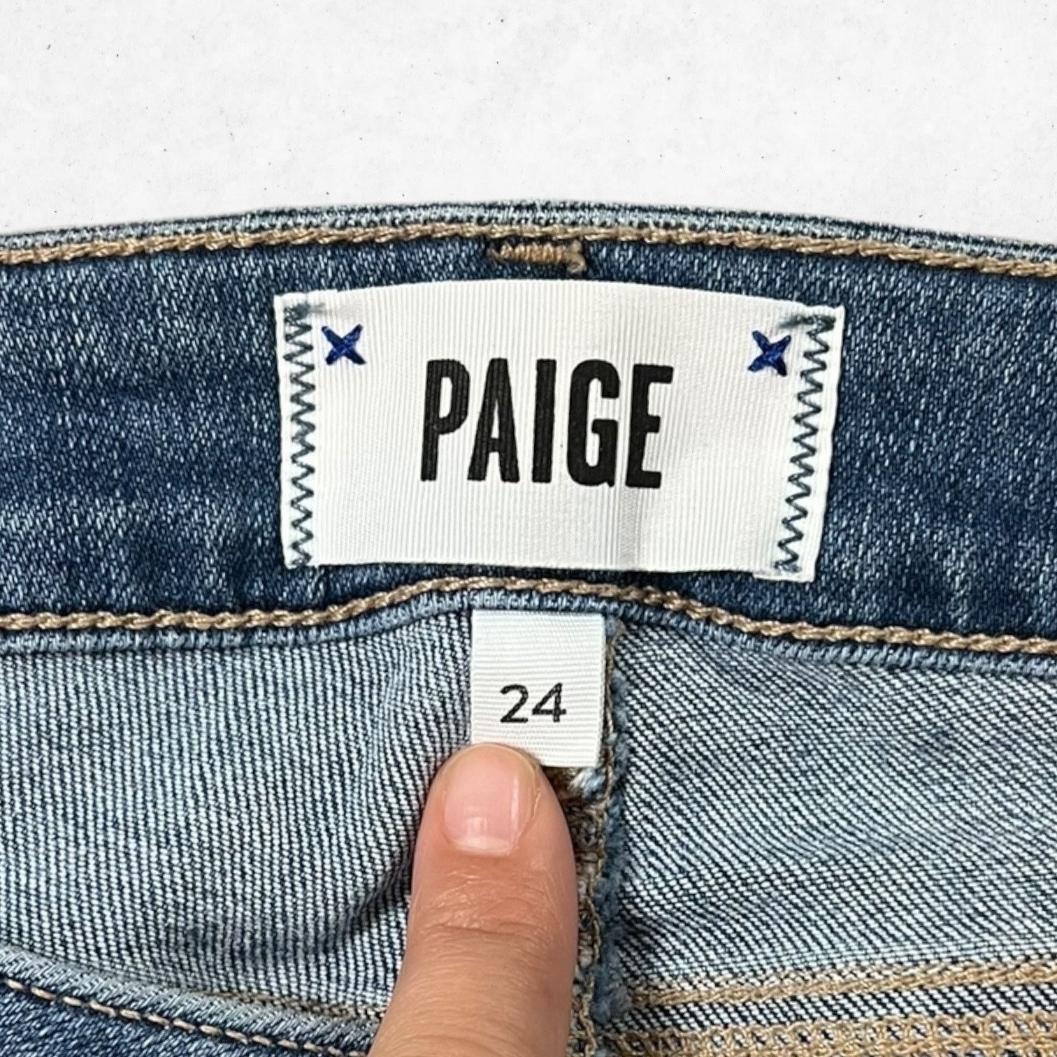 Paige Paige Verdugo Ankle Women's 24 Stretch Denim Raw Hem Casual Size 24" / US 00 / IT 34 - 3 Thumbnail