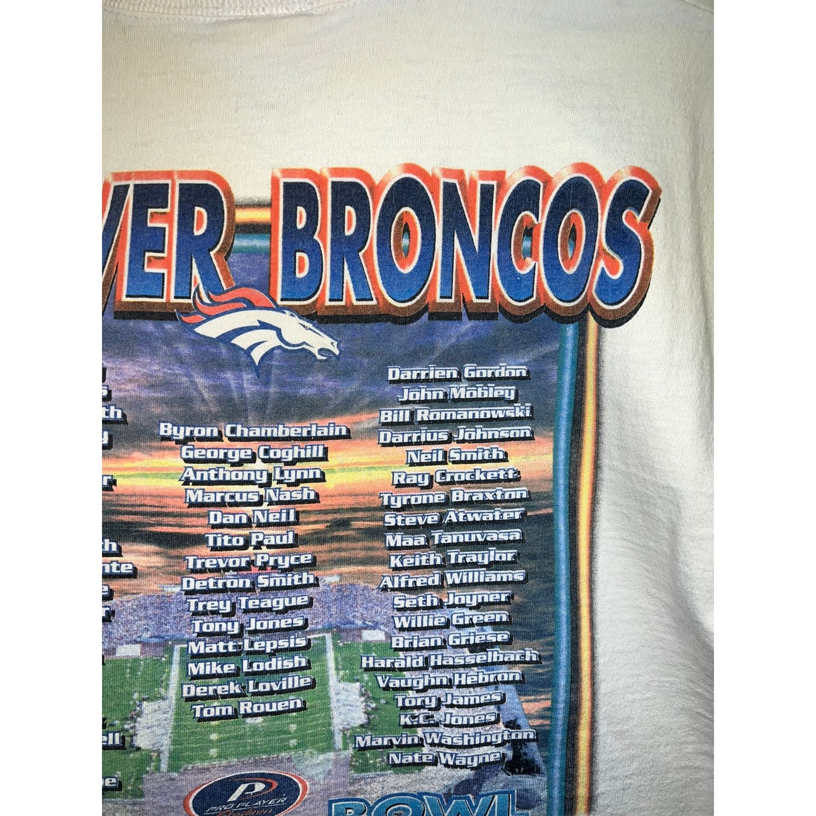 Pro Player Vintage Denver Broncos Caricature Shirt Super Bowl 90s Tee M Size US M / EU 48-50 / 2 - 12 Thumbnail