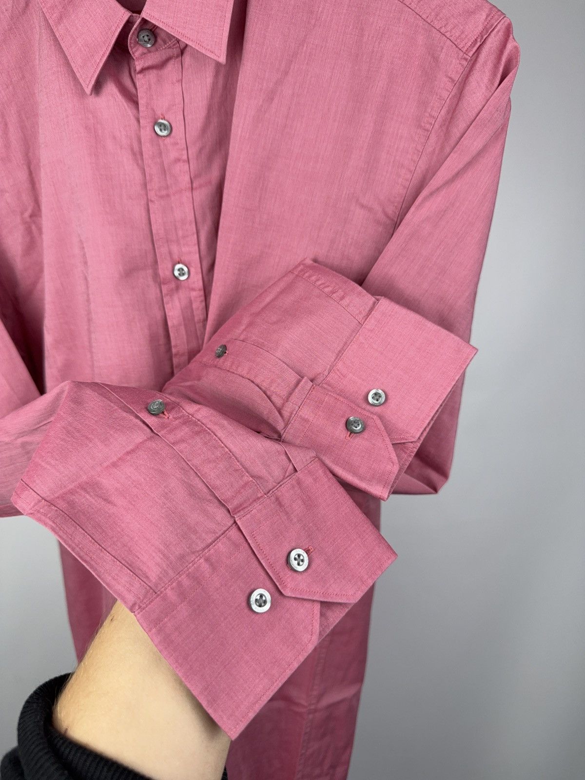 Hugo Boss Luxury Designer Hugo Boss HUGO Slim Fit Pink Shirt M Size US M / EU 48-50 / 2 - 7 Thumbnail