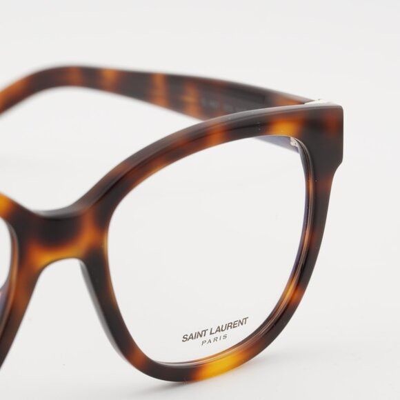 Saint Laurent Paris Saint Laurent SLM97 003 Eyeglasses Havana 54mm Square Frame Size ONE SIZE - 2 Thumbnail