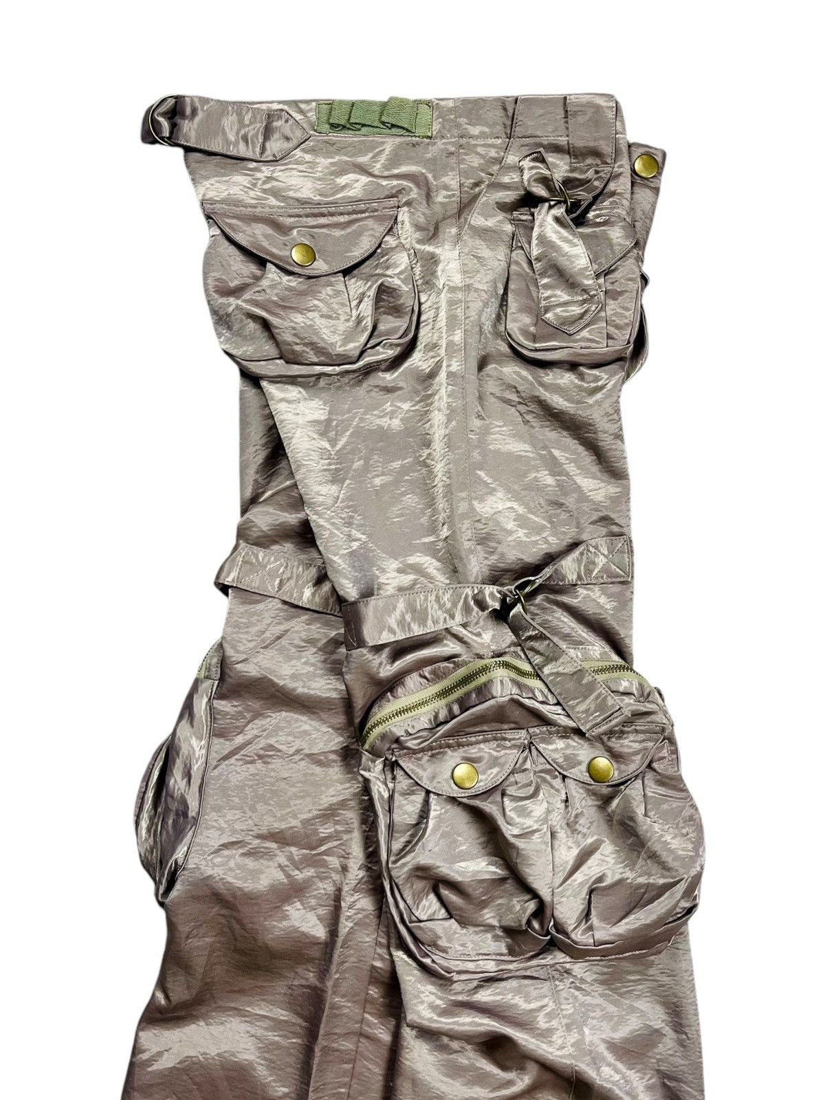 If Six Was Nine GOA Style 2000s BTJ - Sateen Cargo Pants Size US 29 - 11 Thumbnail