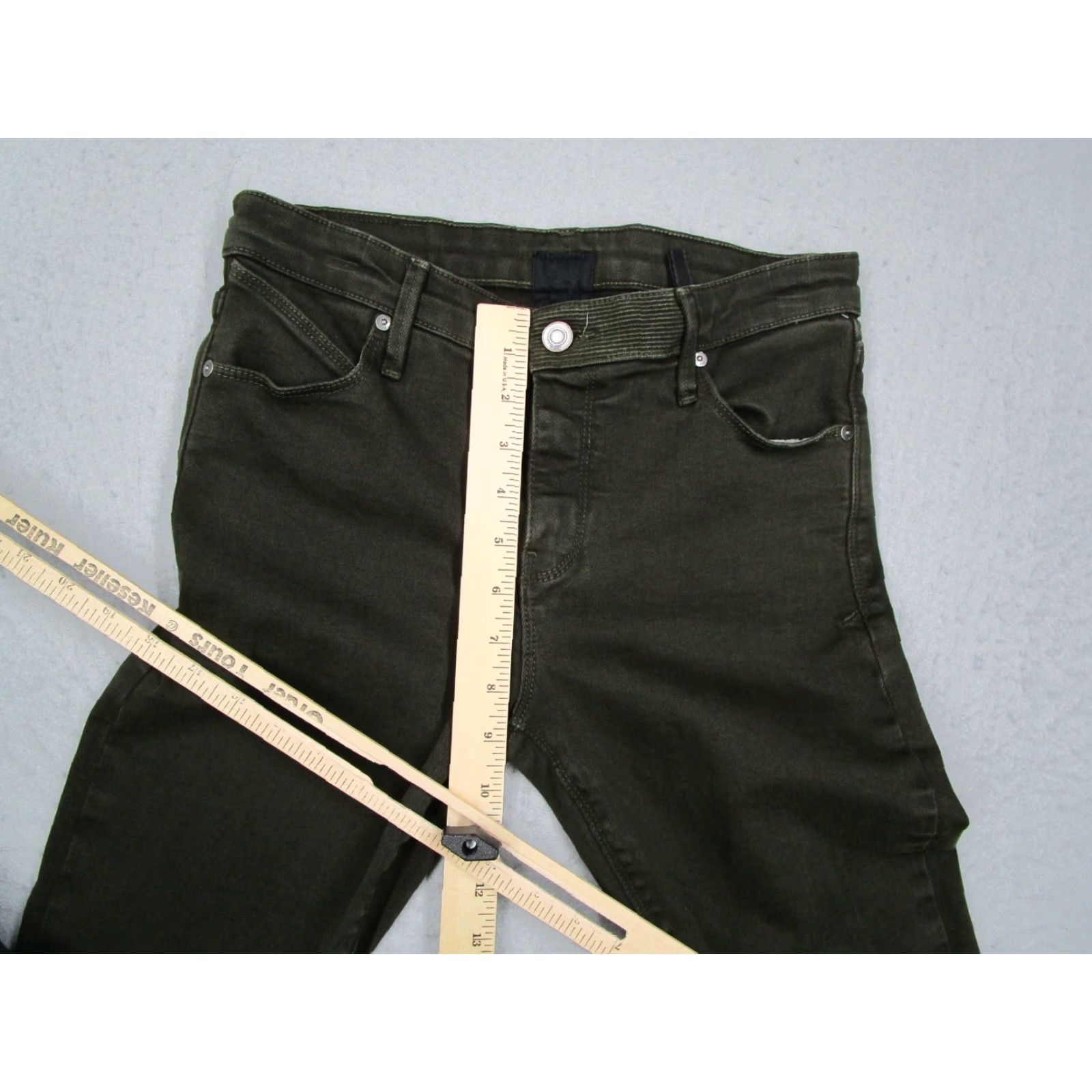 Rta RTA Road to Awe Jeans Womens 28 Green Skinny Mid Rise Distressed Denim 28x26 Size 28" / US 6 / IT 42 - 7 Thumbnail