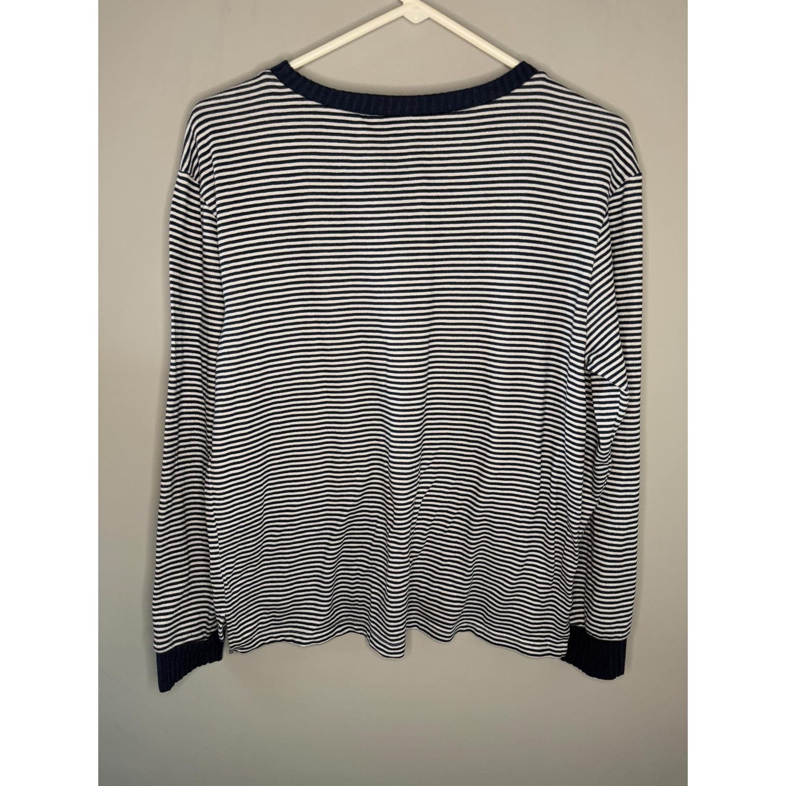 Born Vintage Born Striped High-Low Long Sleeve Shirt Womens M Size M / US 6-8 / IT 42-44 - 3 Thumbnail
