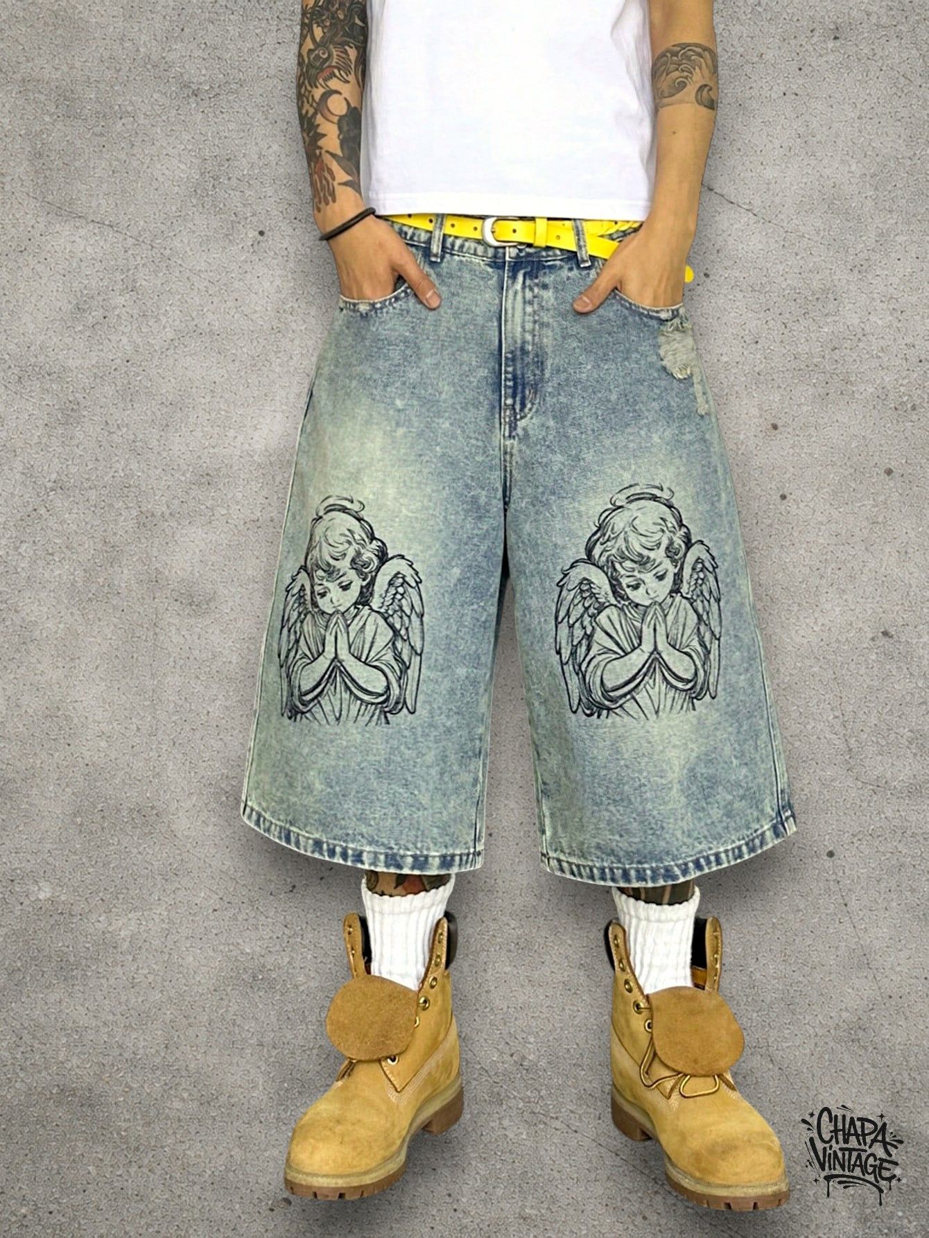Japanese Brand Washed denim shorts Size US 32 / EU 48 - 1 Thumbnail