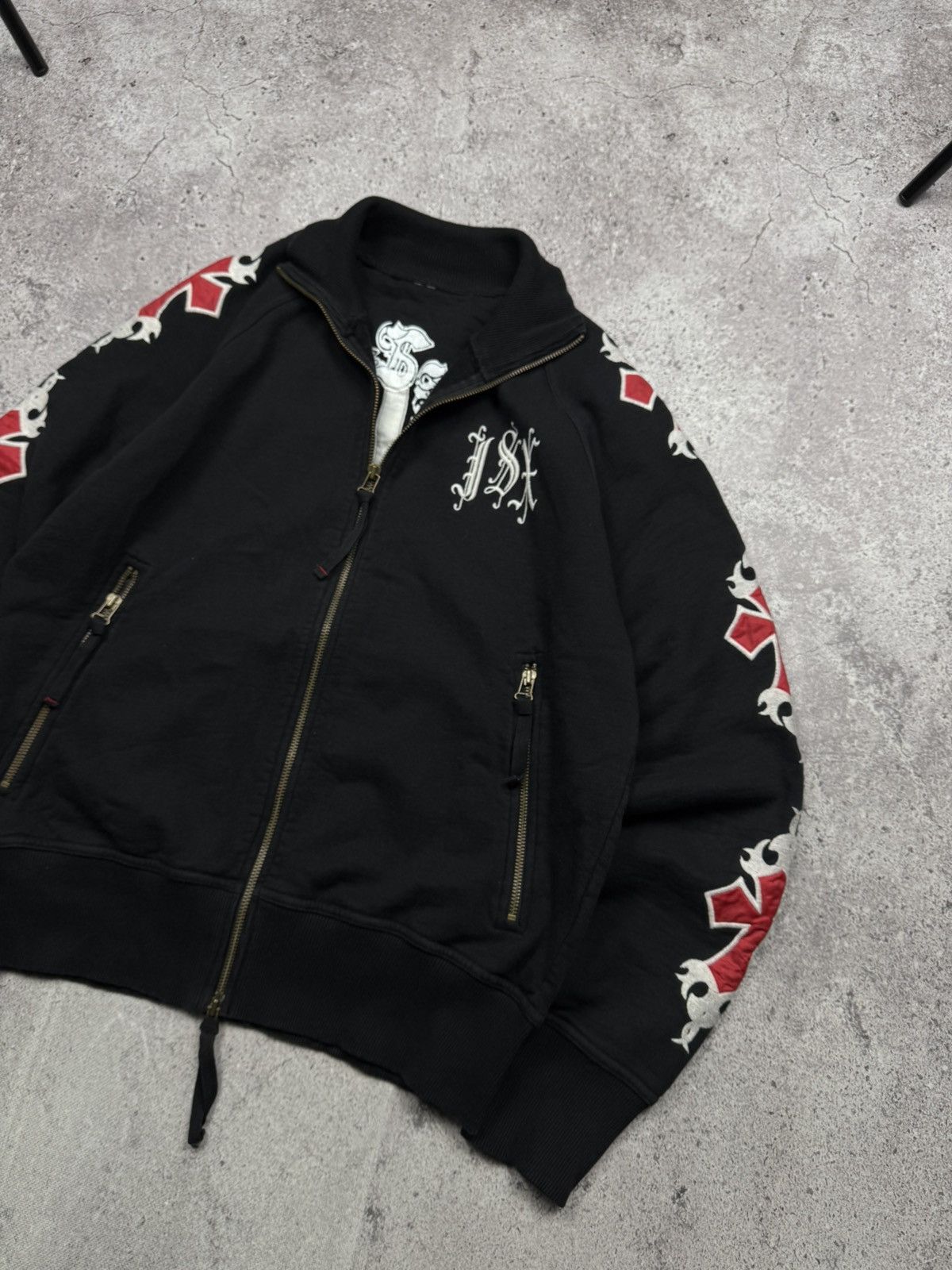 JET SET Archive JSX Jet Set Cross Y2K Zip Sweatshirt Japanese Dragon Size US L / EU 52-54 / 3 - 4 Thumbnail
