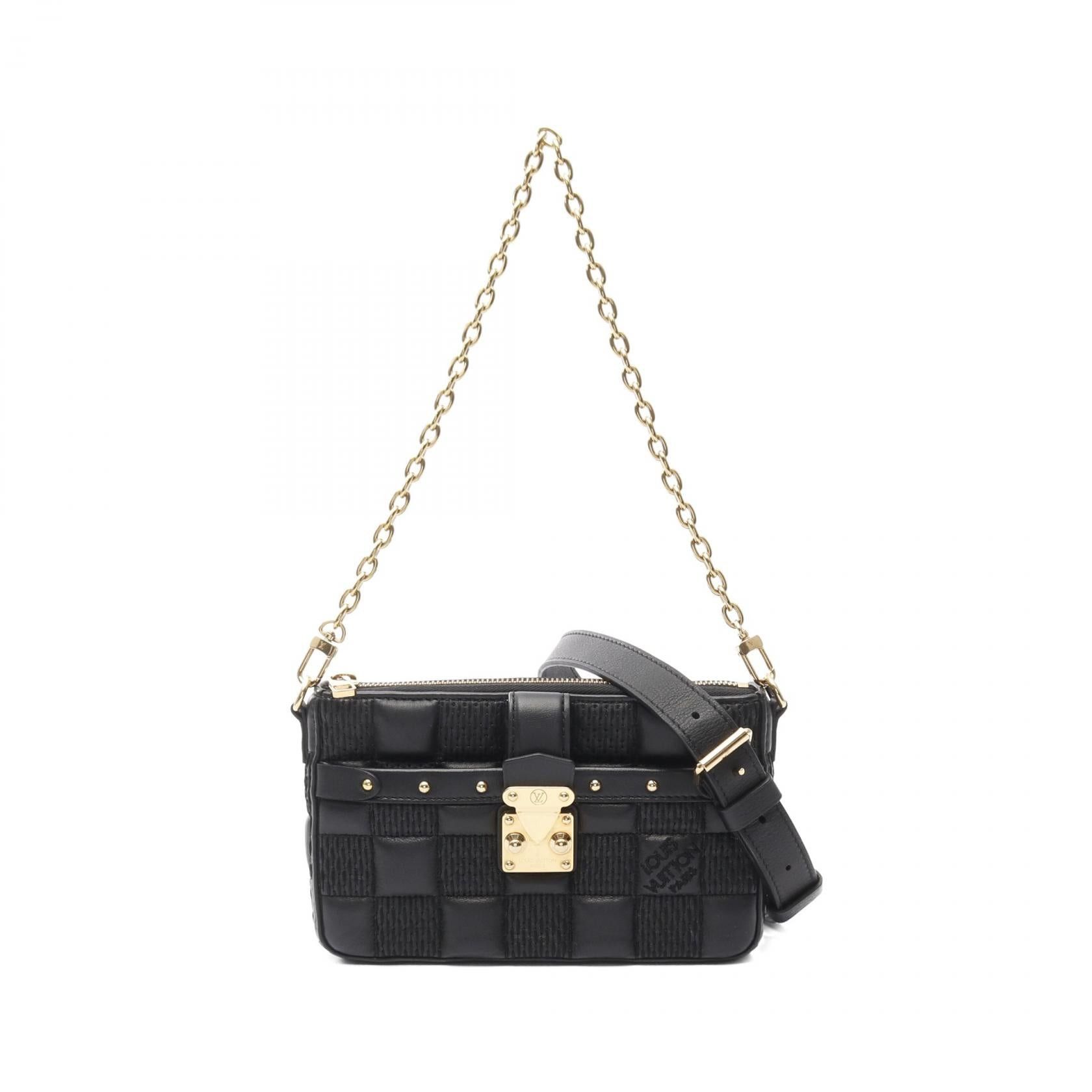Louis Vuitton Louis Vuitton Troca Pm Noir Chain Handbag Leather Black Size ONE SIZE - 1 Thumbnail