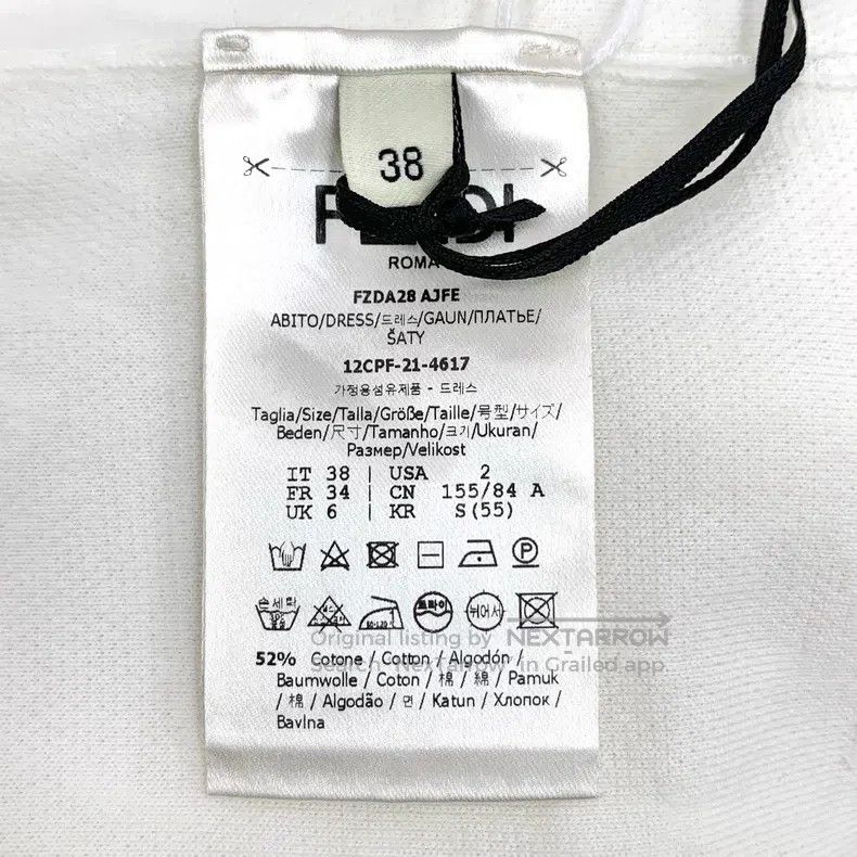 Fendi Fendi White Jacquard Full Print Cotton High Neck Long Slee Size XS / US 0-2 / IT 36-38 - 7 Thumbnail