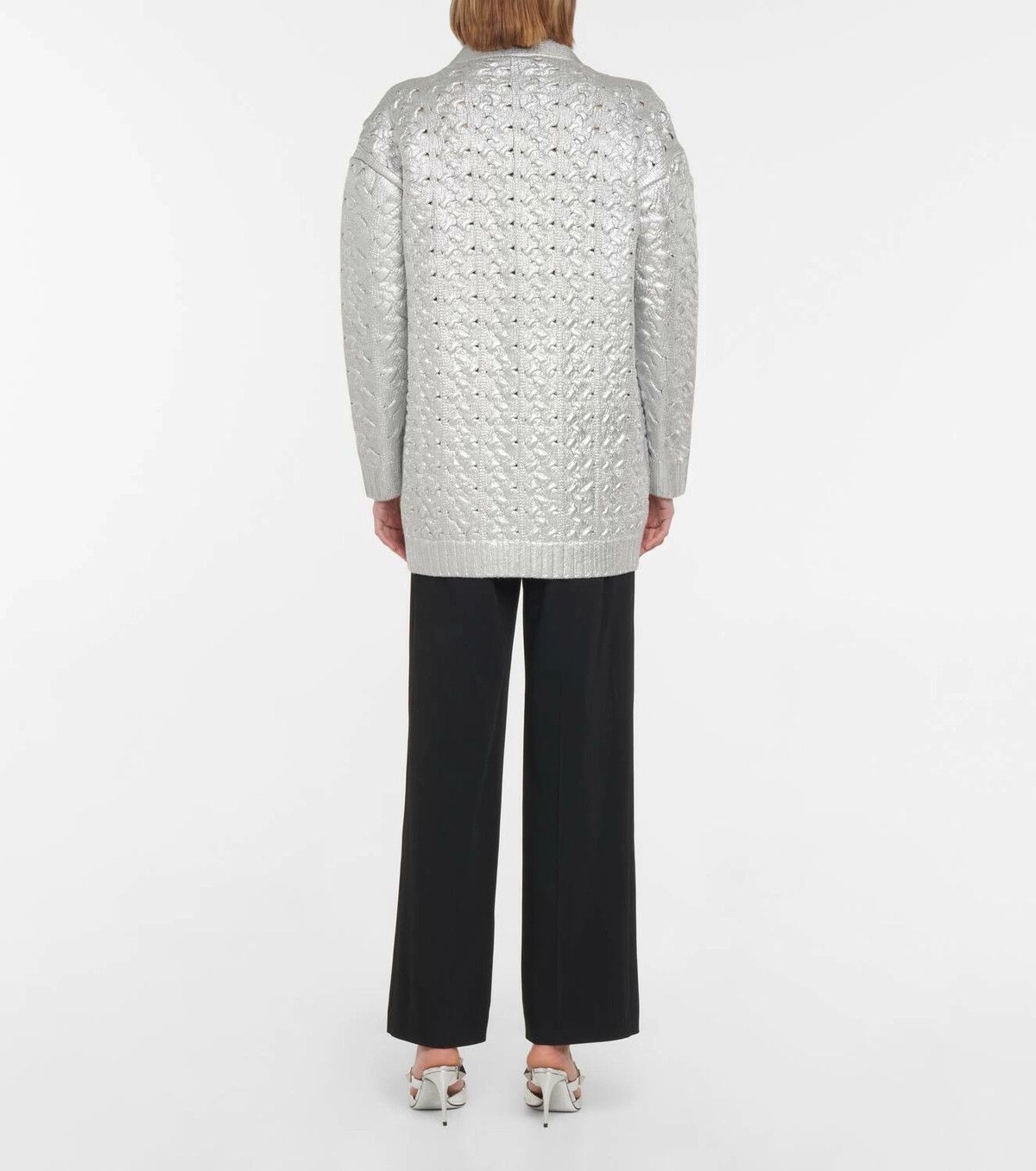Valentino o1y0326 Cardigan in Silver Size S / US 4 / IT 40 - 5 Thumbnail