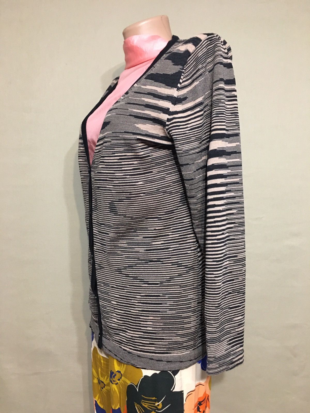 Missoni MISSONI Designer Stripped Wool Cardigan Sweater Size Eu 46 Size L / US 10 / IT 46 - 3 Thumbnail