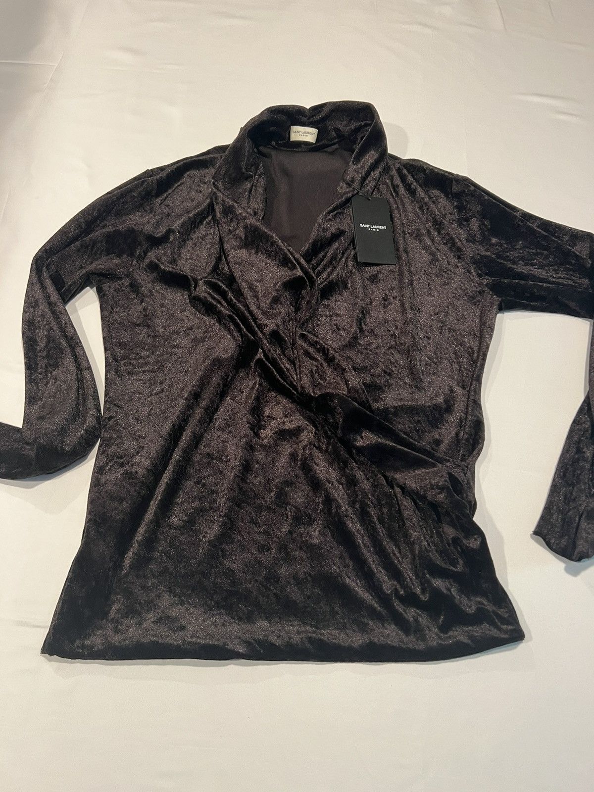 Saint Laurent Paris Saint Laurent wrap velvet shirt tunic.S . $1190 Size US S / EU 44-46 / 1 - 11 Thumbnail