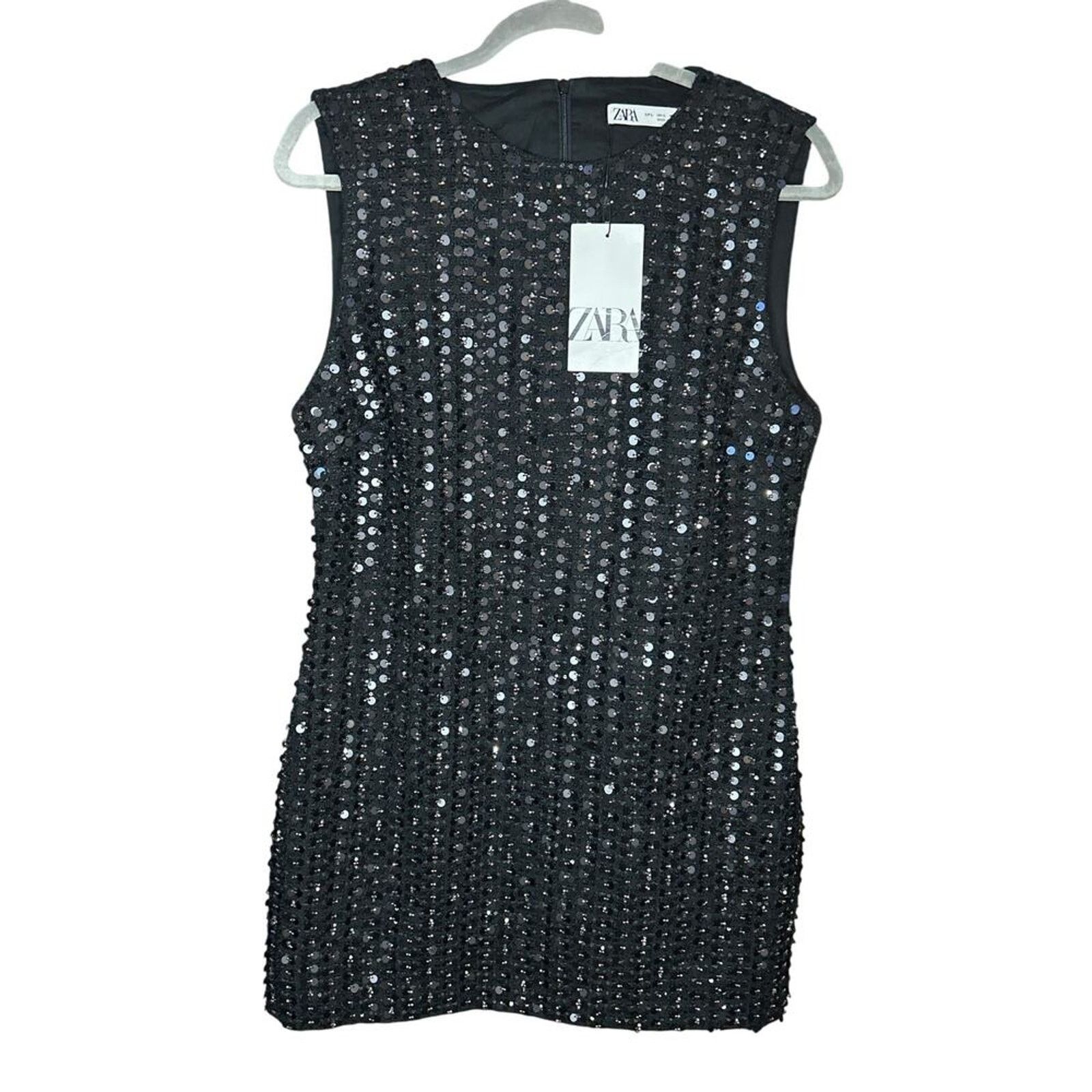 Nwt- Zara SEQUIN MINI DRESS ZW COLLECTION-L