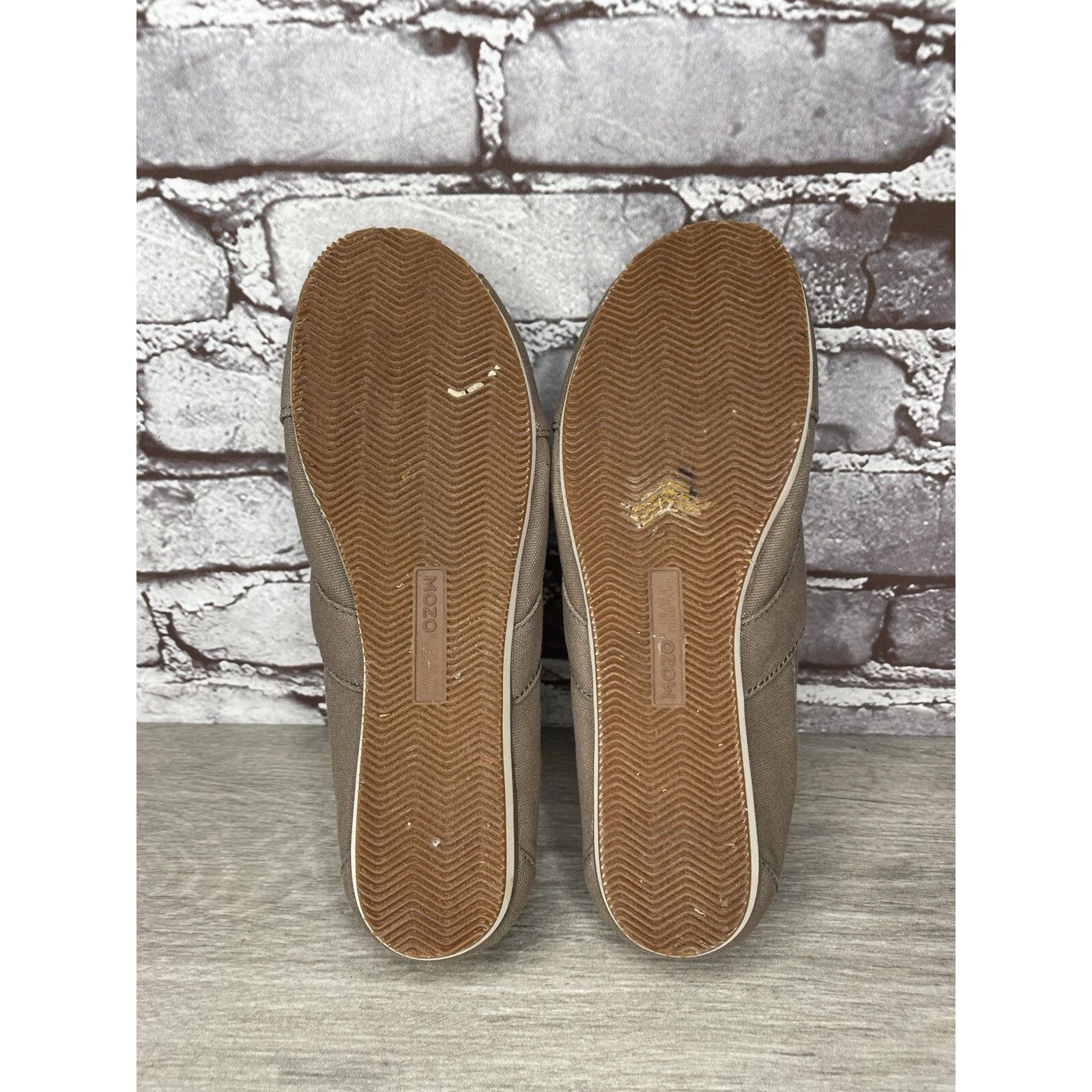 NOZO Mozo Taupe Canvas Fabric Comfort Slip Ballet Flats Shoes Wom Size US 7.5 / IT 37.5 - 8 Thumbnail