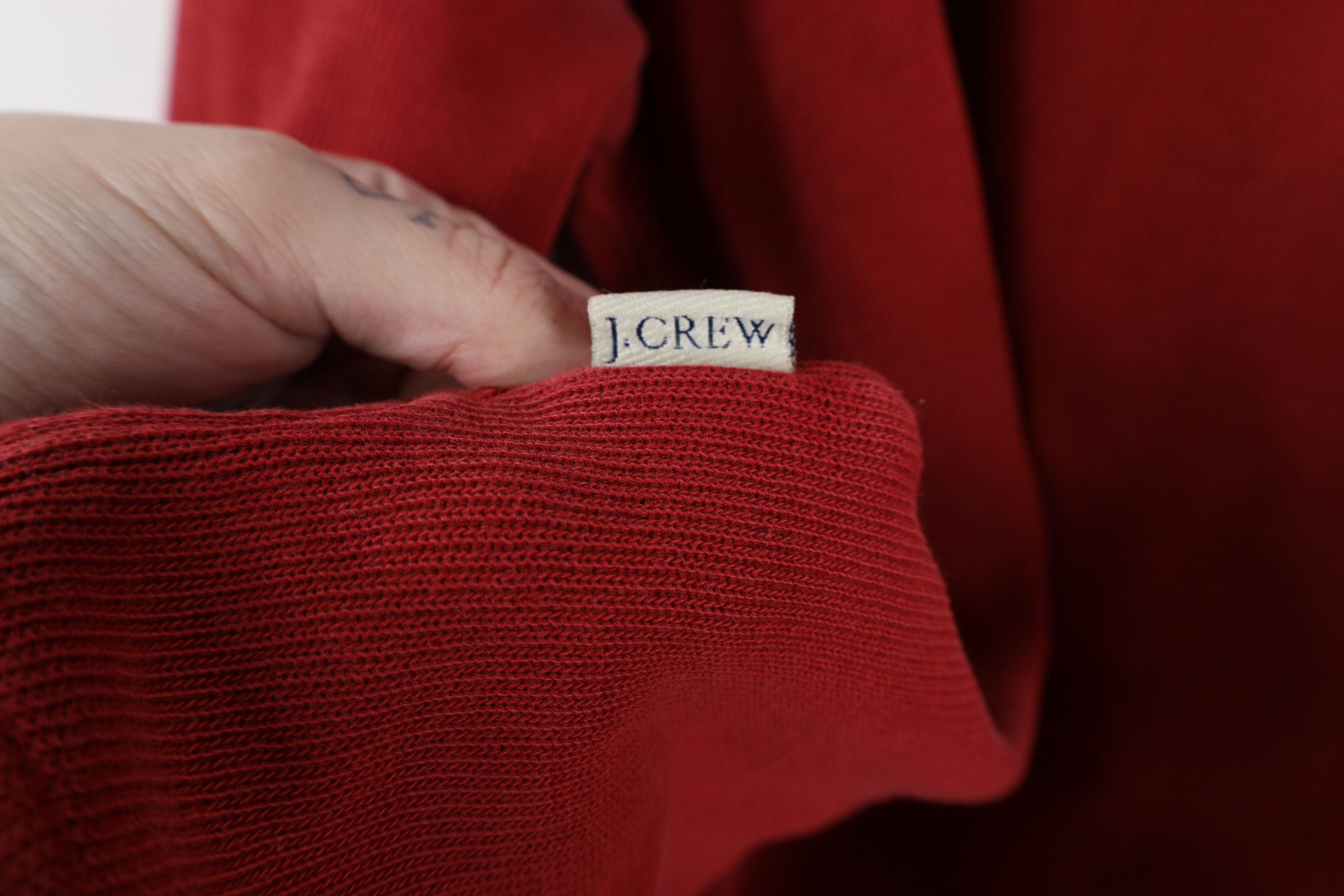 J.Crew × Vintage Vintage 90s J Crew Cotton Ribbed Knit Long Sleeve T-Shirt Size US L / EU 52-54 / 3 - 10 Thumbnail